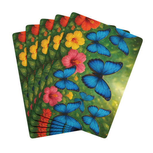 Poker Playing Cards - Morpho Butterflies Flight