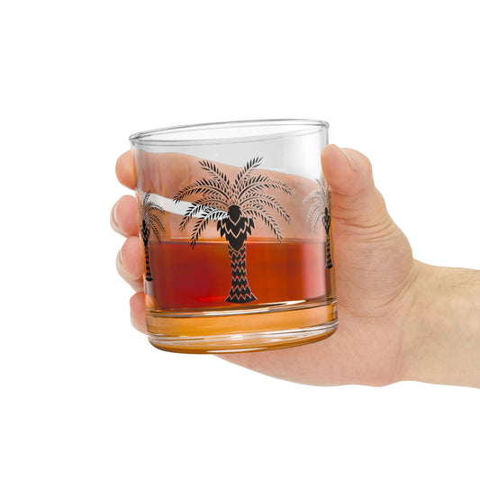 Rocks Glass, 10oz - Deco Palm Trio