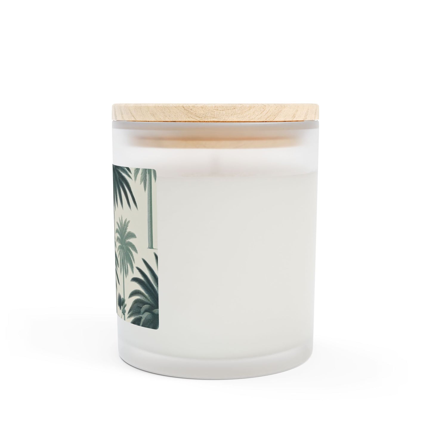 Frosted Glass Candle, 11oz - Palm Trees Sarasota