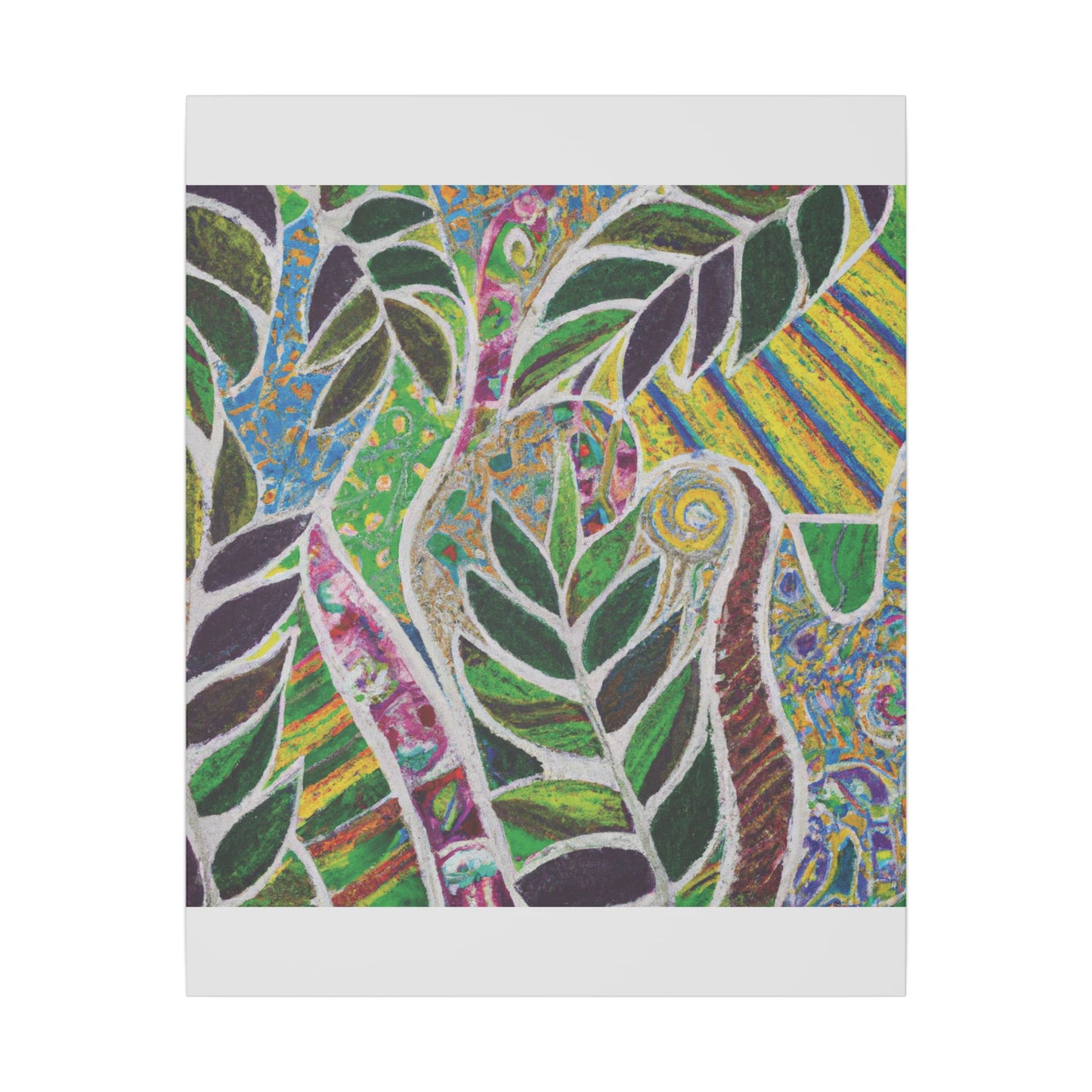 Tropical Canvas Artwork - Stretched Canvas Print, Many Sizes / Amazon Whimsy