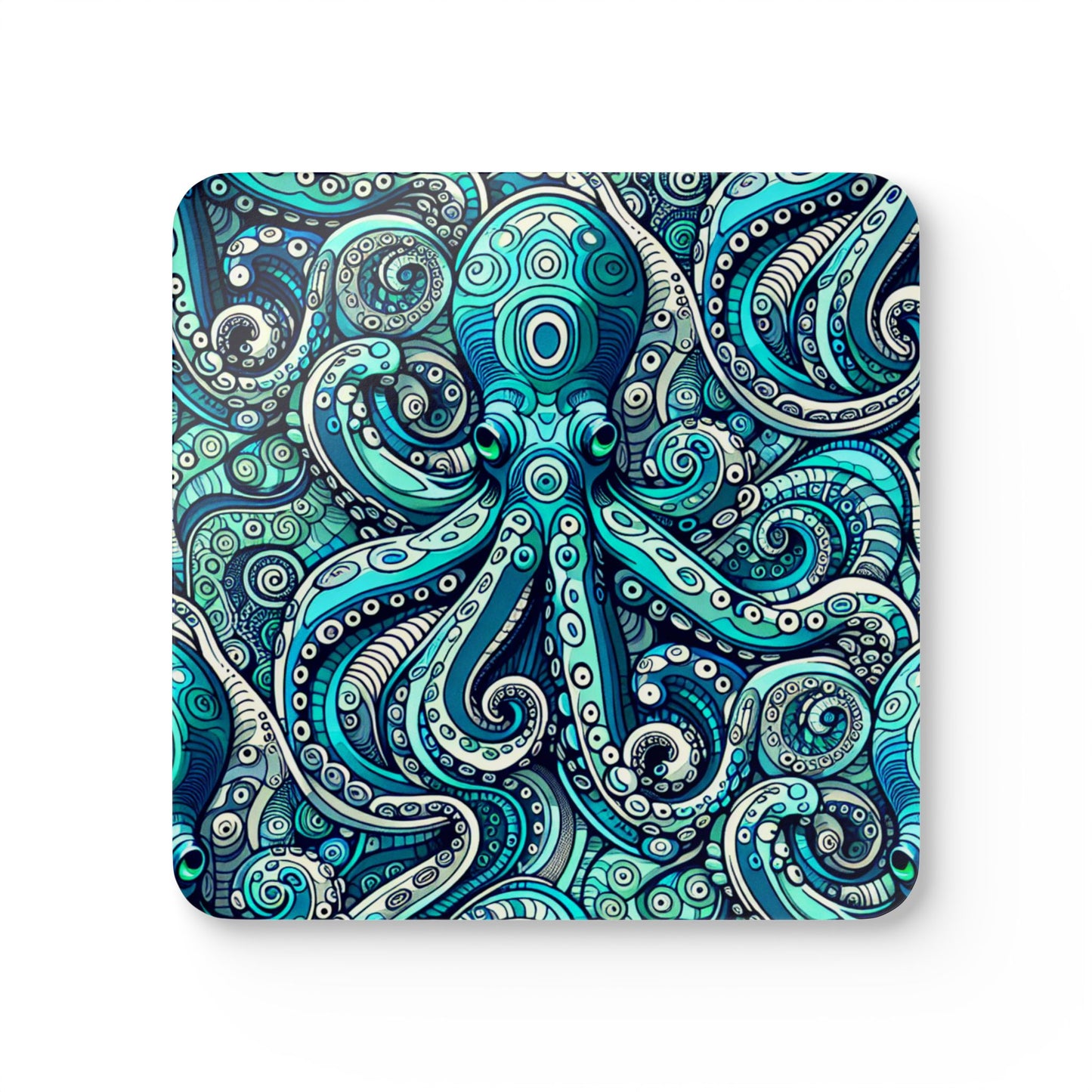 Coaster Set -  Aqua Octopus