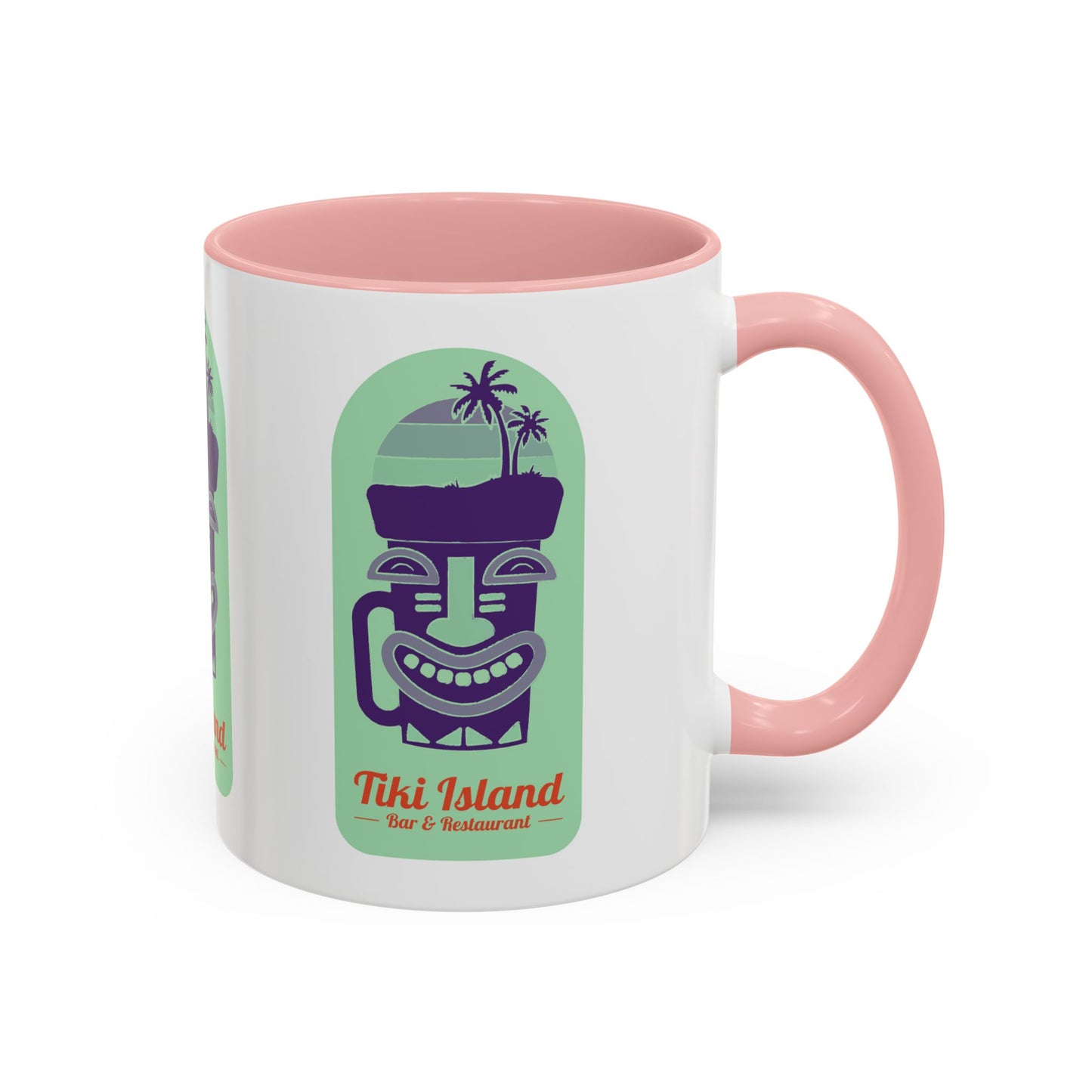 Tiki Island Accent Coffee Mug - Fun Tropical Drinkware for Beach Vibes, green