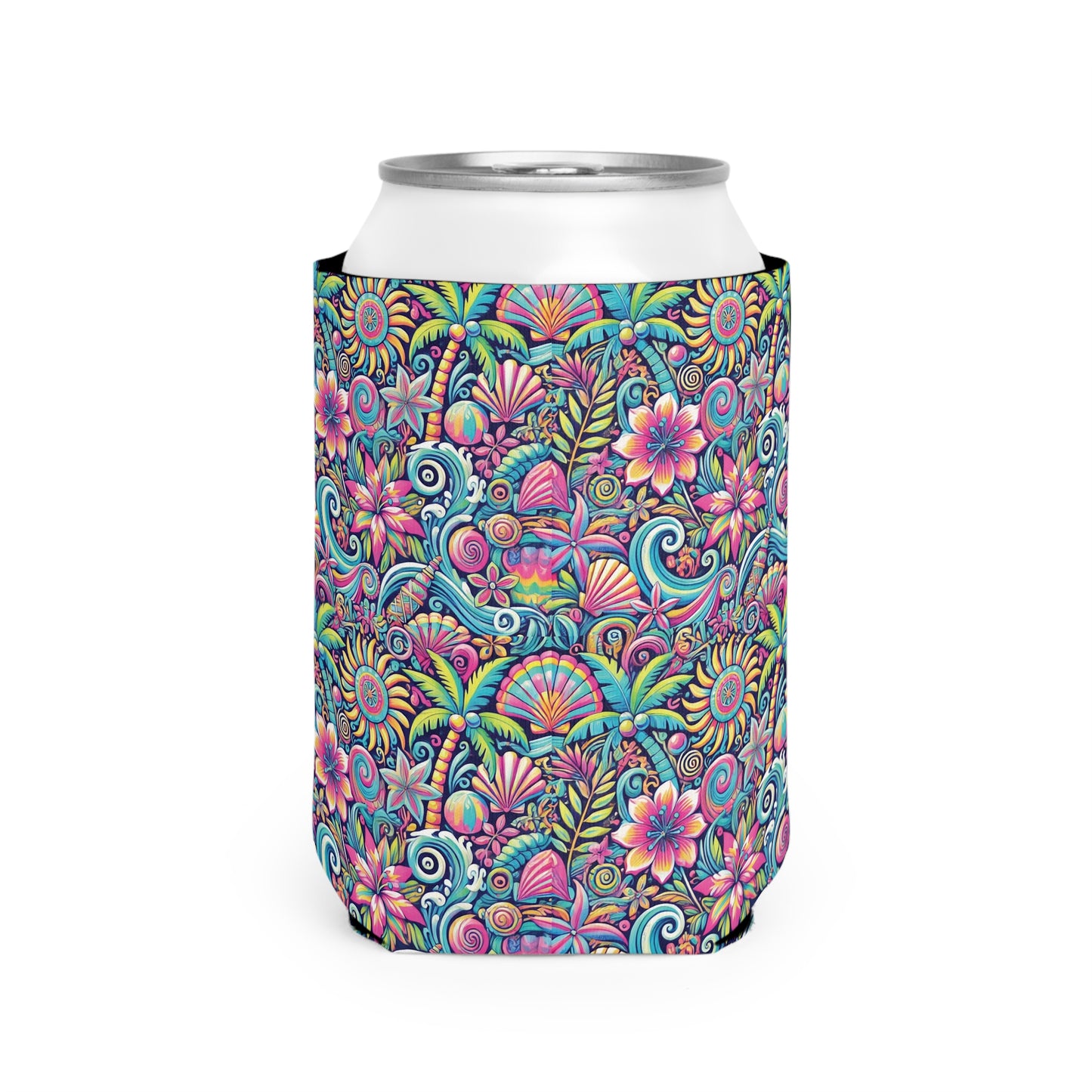 Happy Tropics/Repeat Can Cooler Sleeve - Perfect for Outdoor Picnics