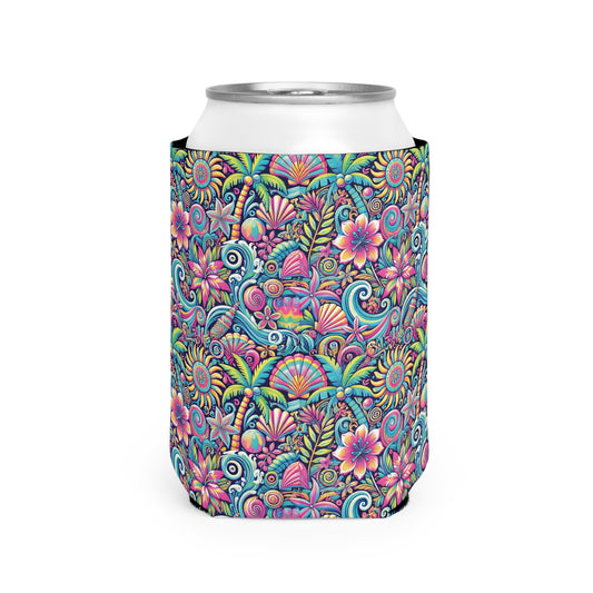 Happy Tropics/Repeat Can Cooler Sleeve - Perfect for Outdoor Picnics