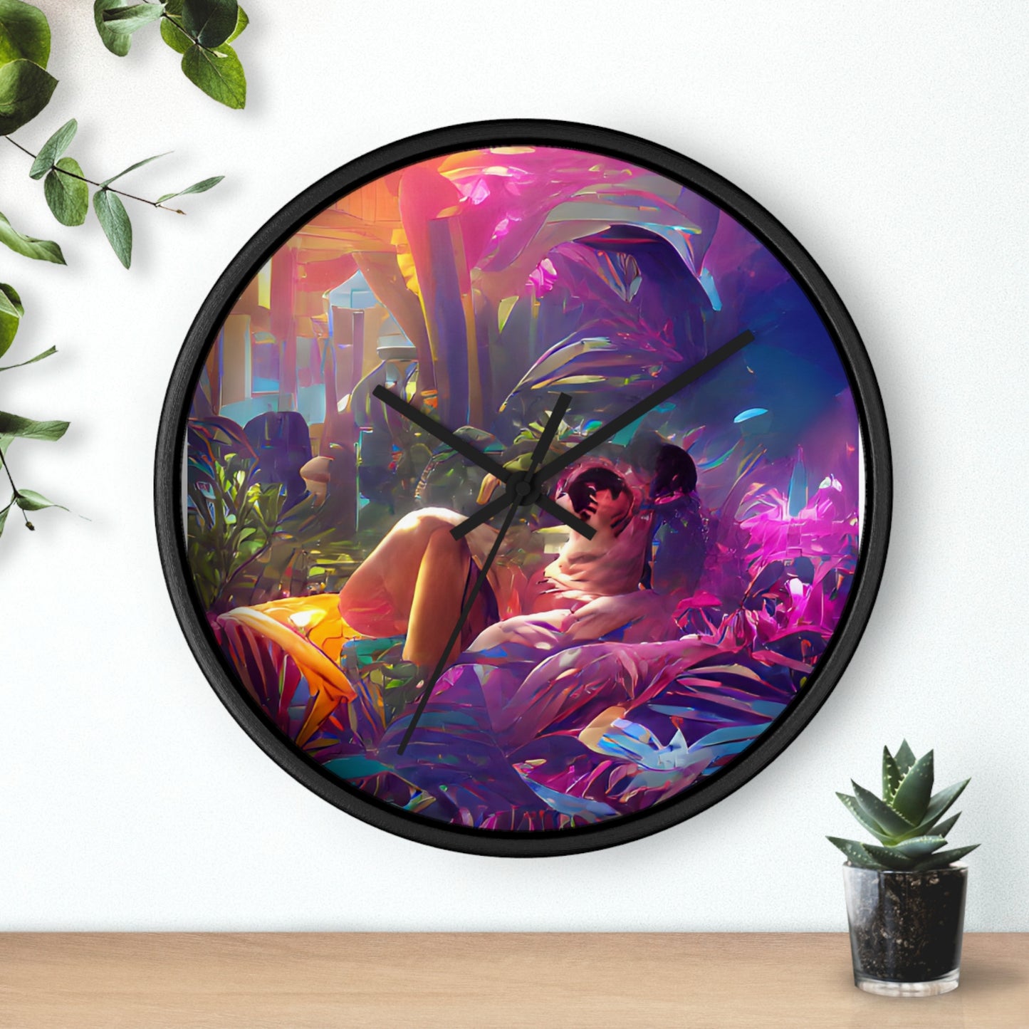 Wall Clock, "Secret Midnight Kiss in Hidden Tropical Garden"