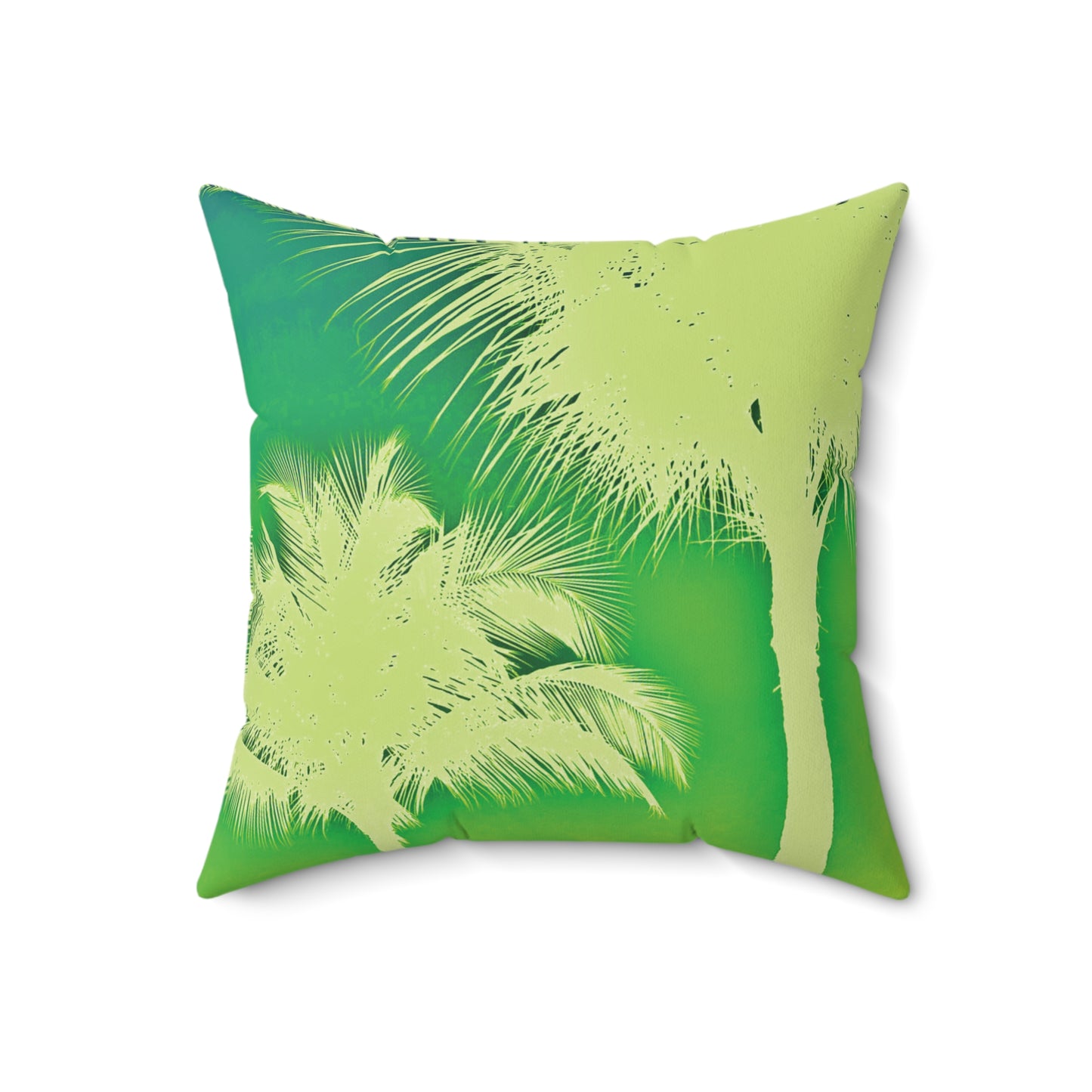 Decorative Pillow - Accent Cushion, 4 Sizes / Palm Glow Green