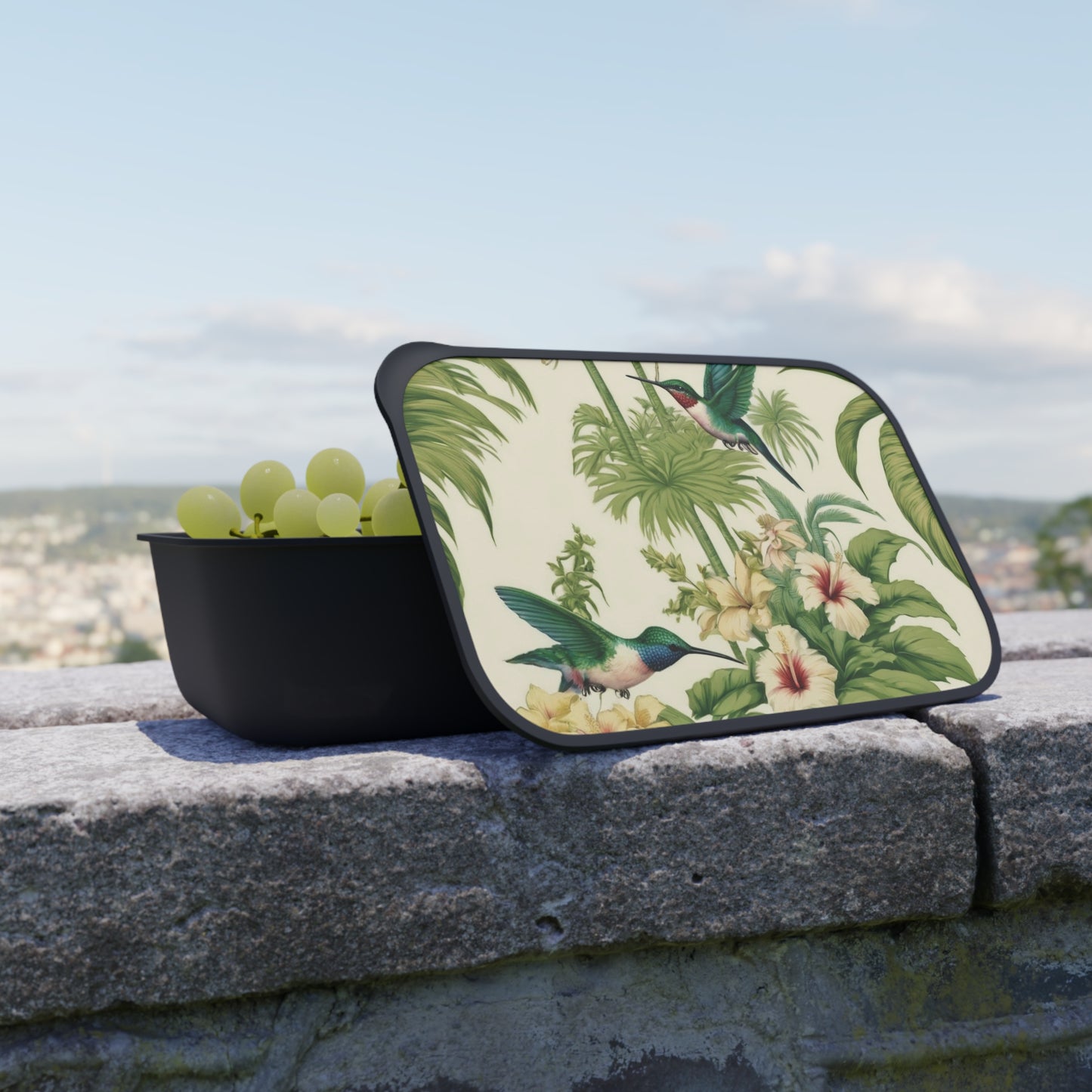 Bento Box with Utensils - Mary's Garden Toile