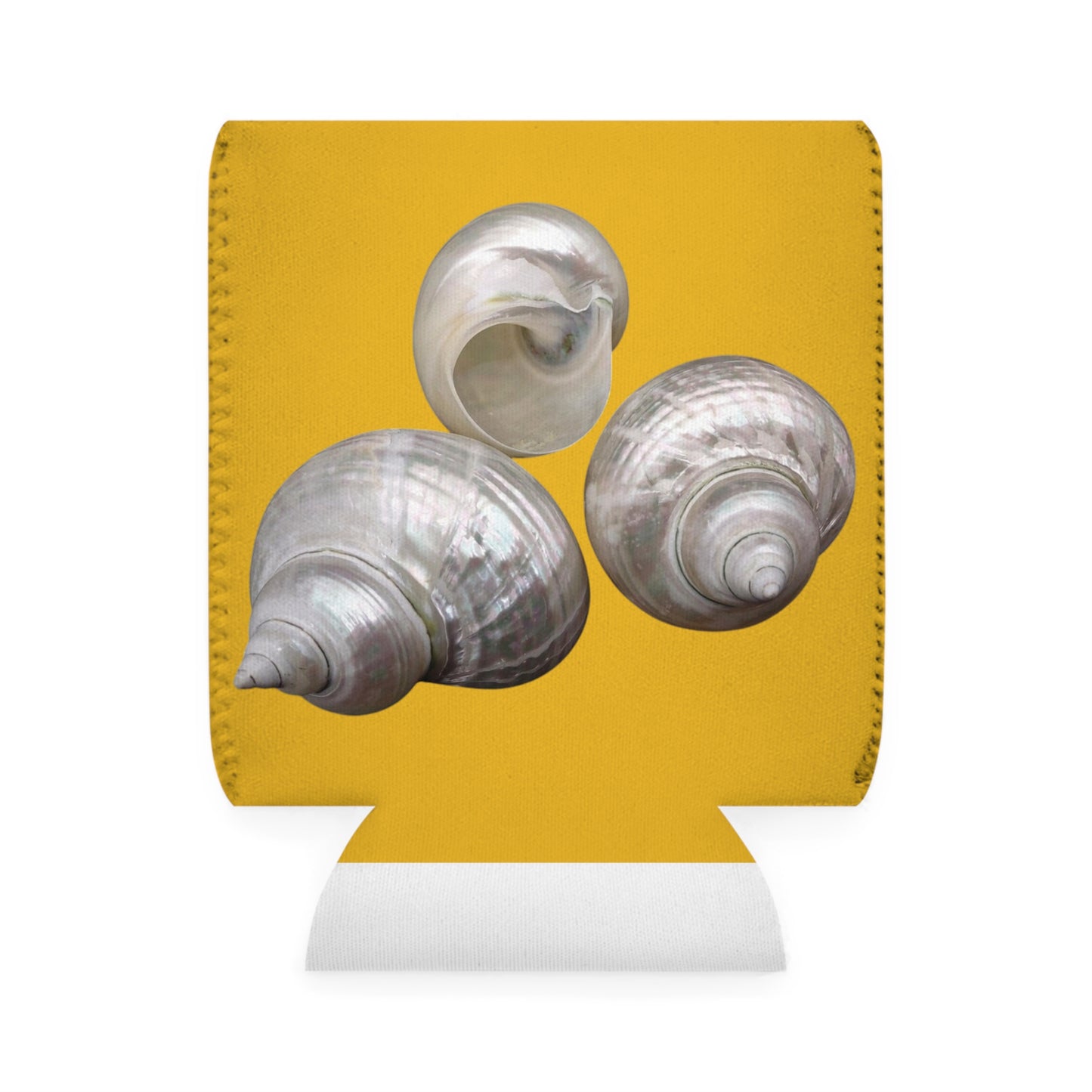 Three Nautilus Shells/Yellow Cooler Sleeve - Perfect for Outdoor Picnics