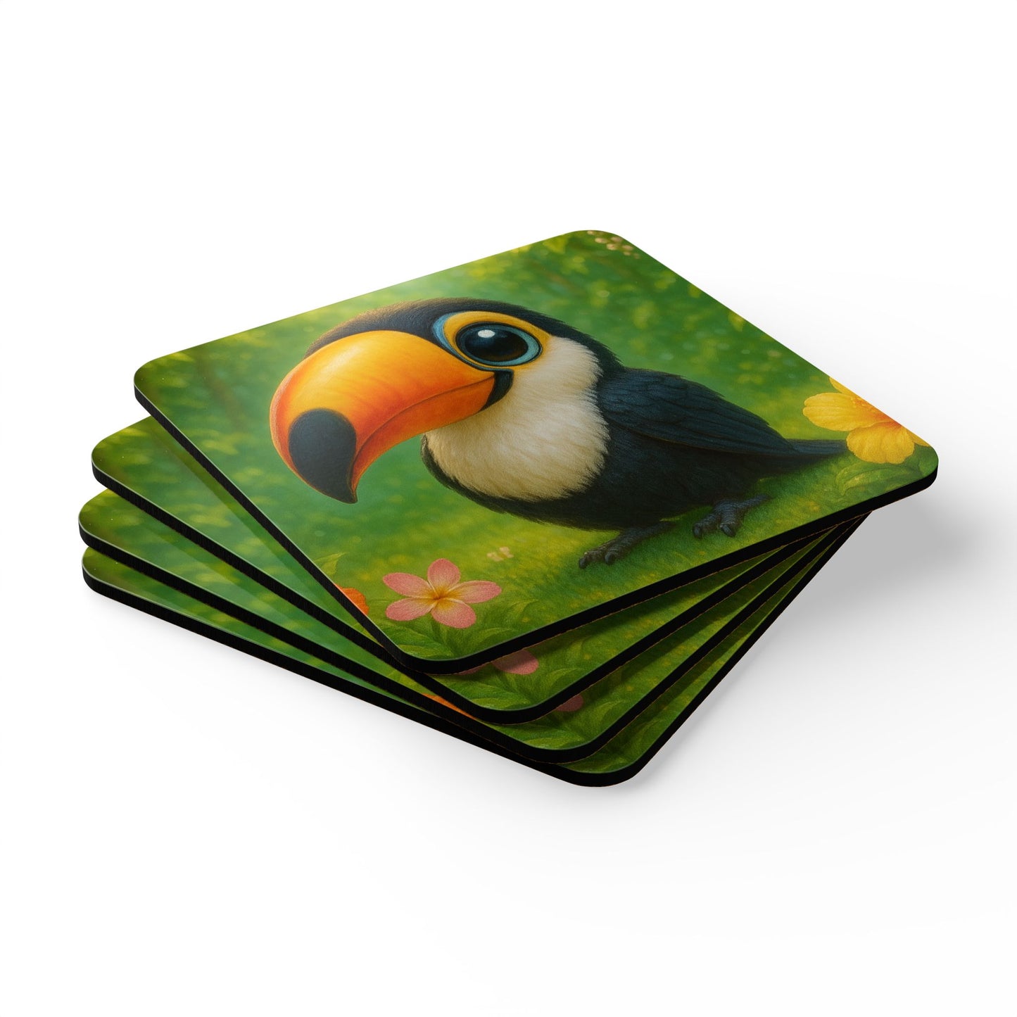 Four-piece Coaster Set - Baby Toucan