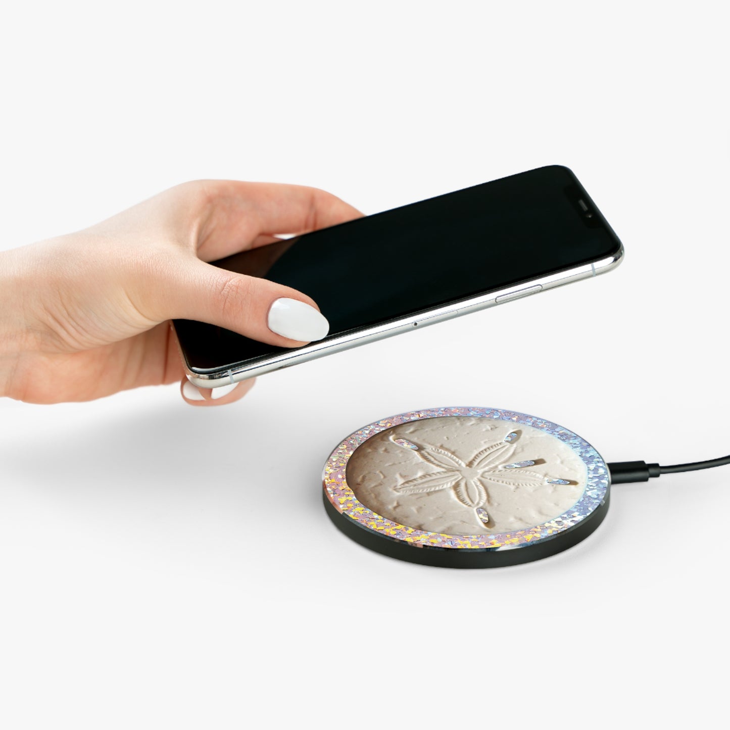 Wireless Charger - Disco Sand Dollar