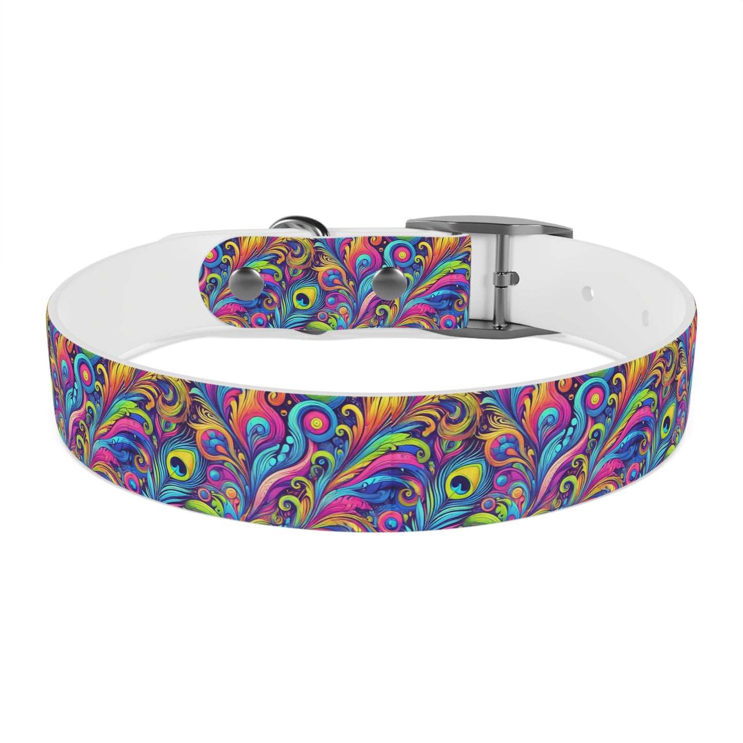 Tropical Dog Collar - Fun and Playful Pet Accessory / Feather Currents Pop