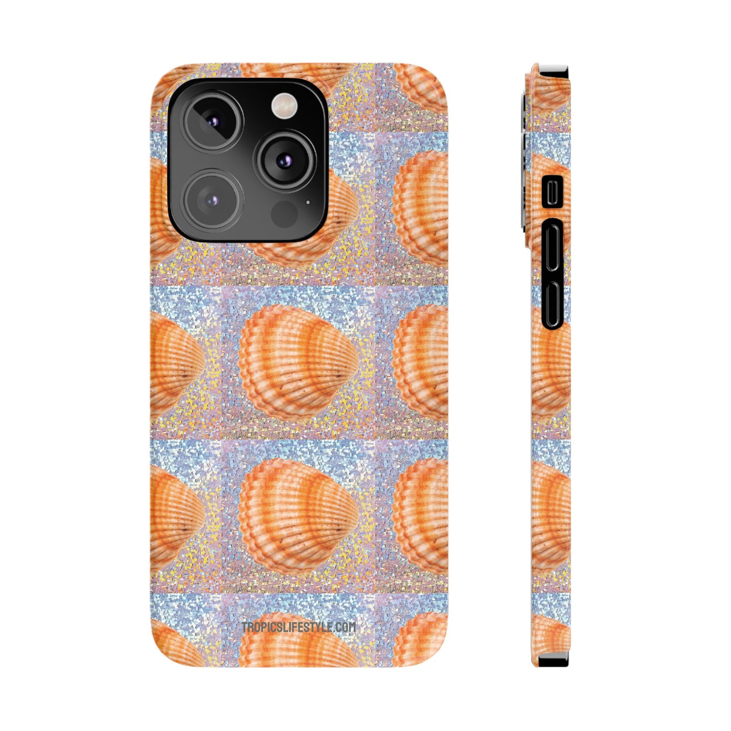 Slim Phone Cases - Disco Orange Scallop