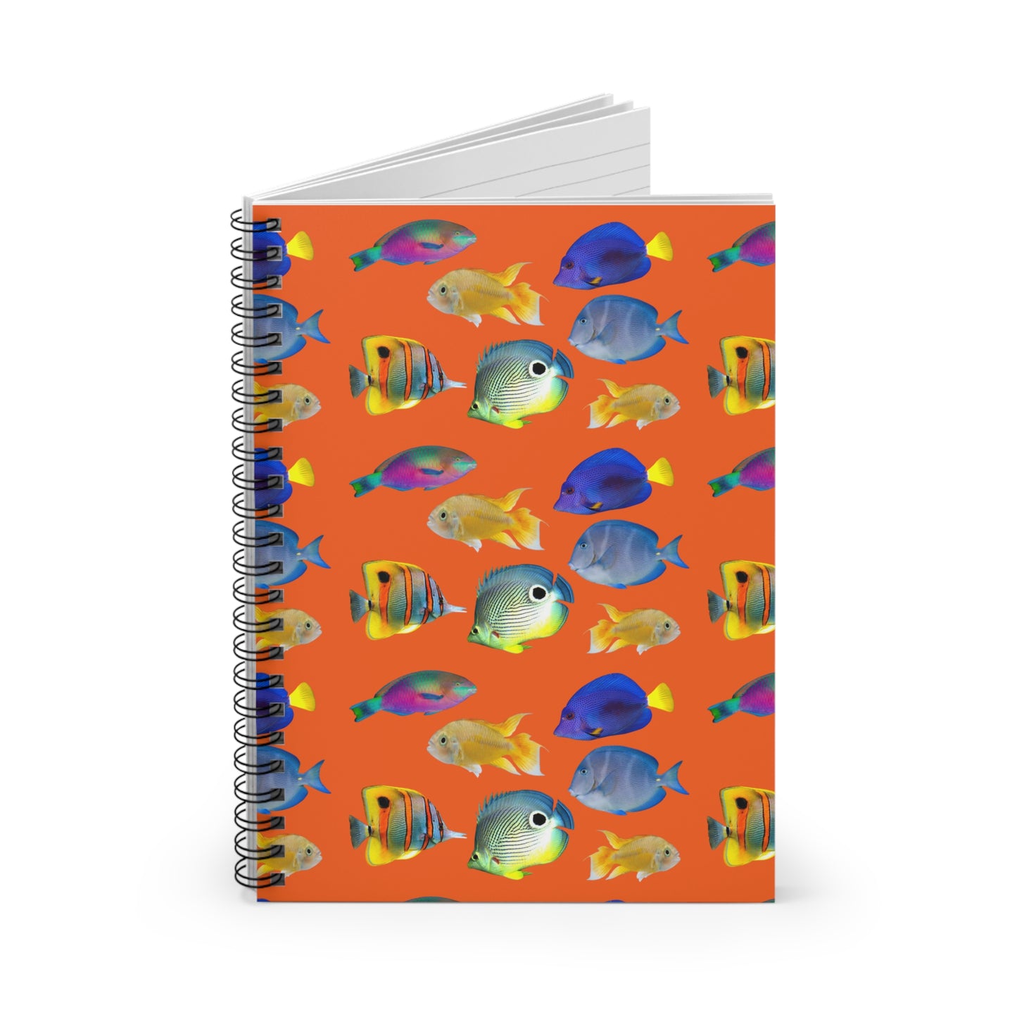 Spiral Notebook - Tropical Fish, Orange