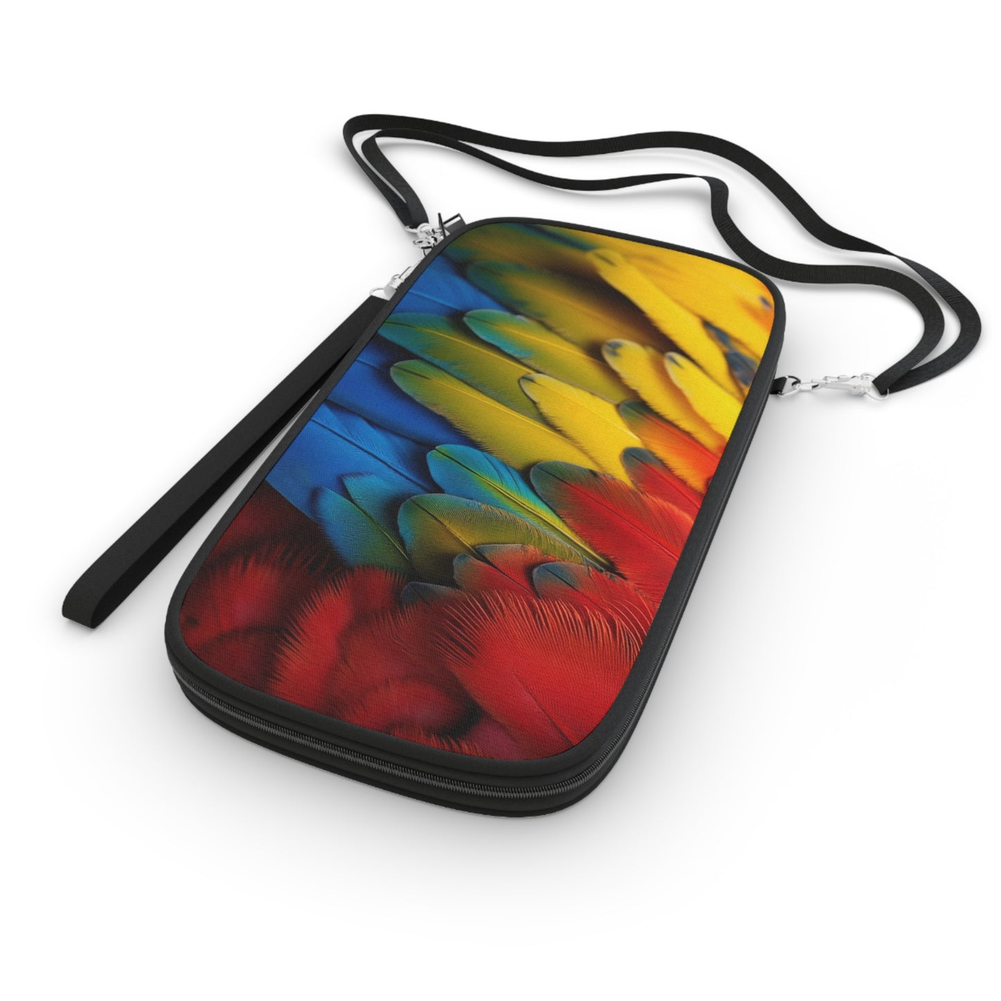 Passport Wallet – Perfect for Travelers & Adventurers / Rainforest Macaw Feathers