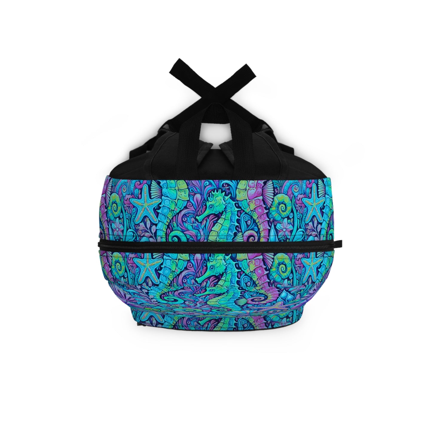 Tropical Backpack / Seahorses, Turquise Pop