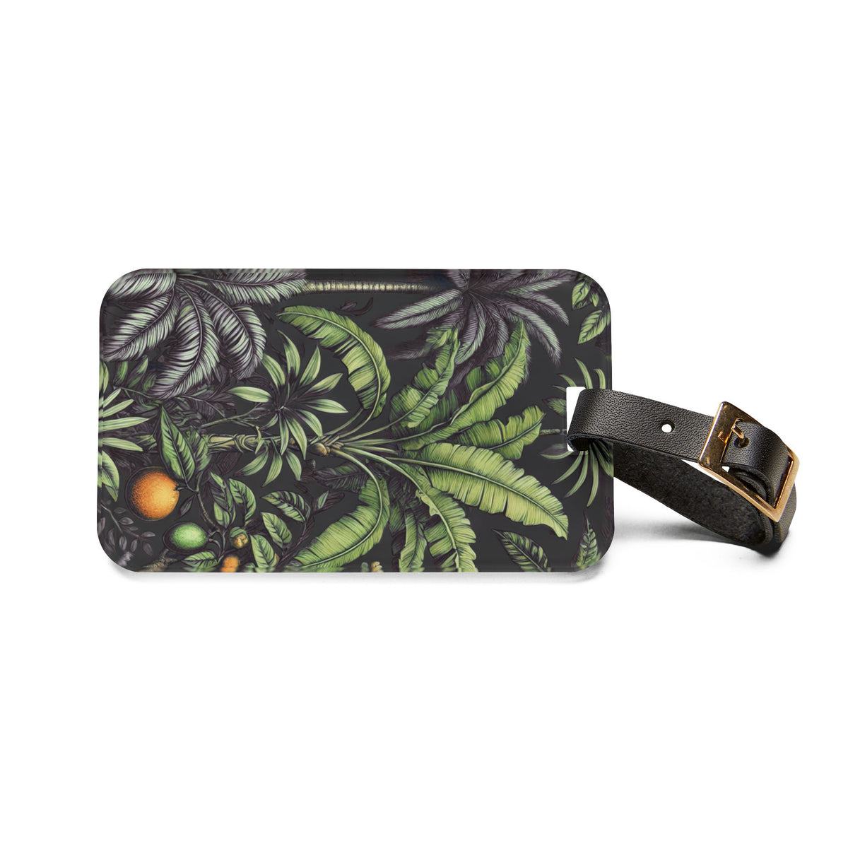 Luggage Tag - Tropical Fruit, Black