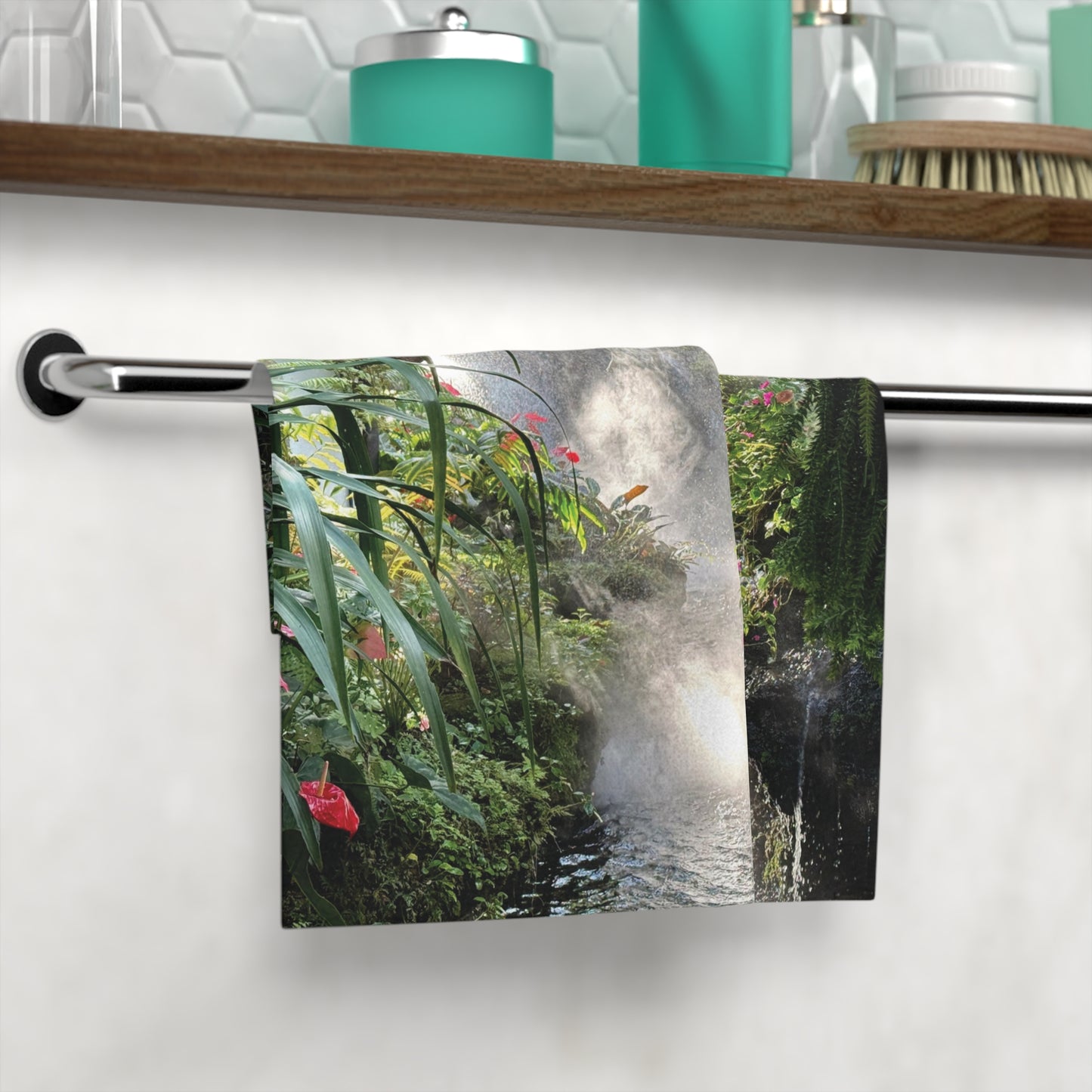 Face Towel - Misty Rainforest River