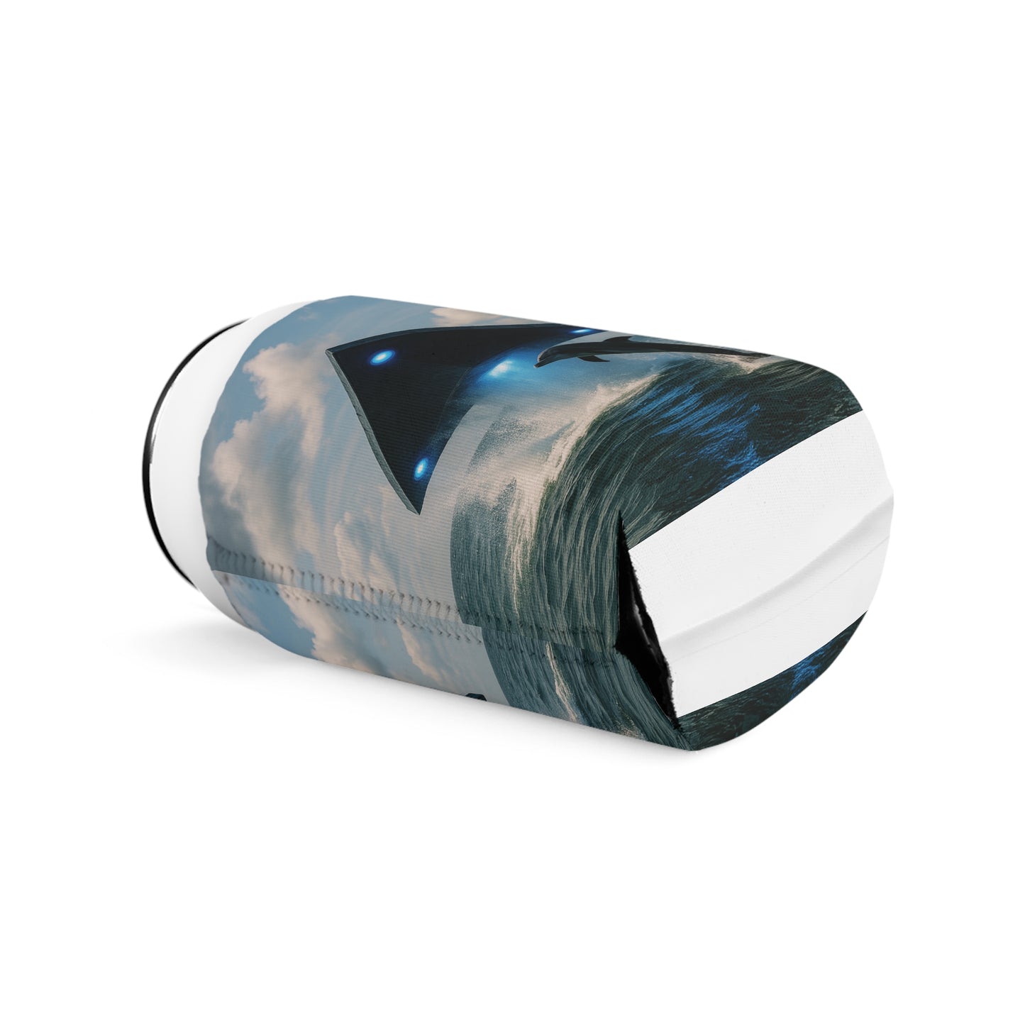 UFO and Dolphin Can Cooler Sleeve - Perfect for Outdoor Picnics