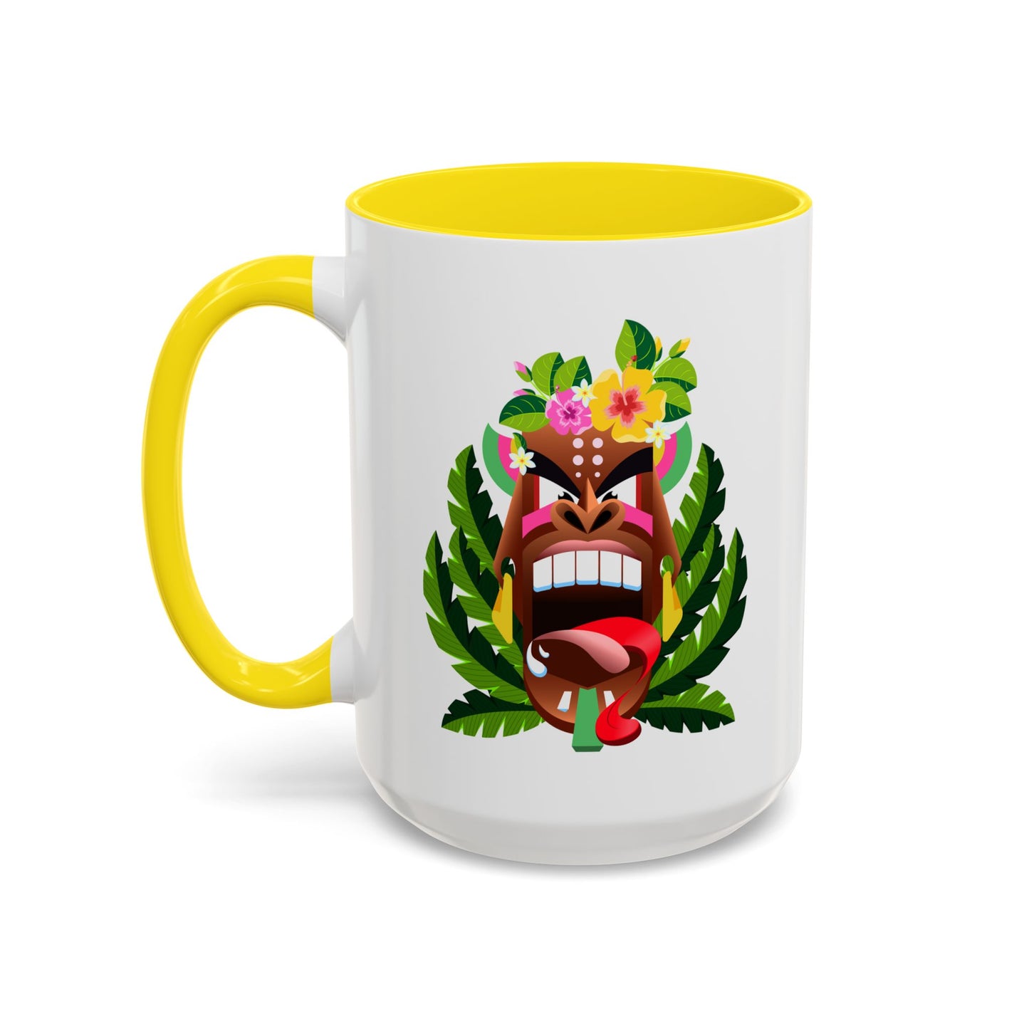 Accent Coffee Mug (11, 15oz), 8 Colors - Tiki Boss Alelo