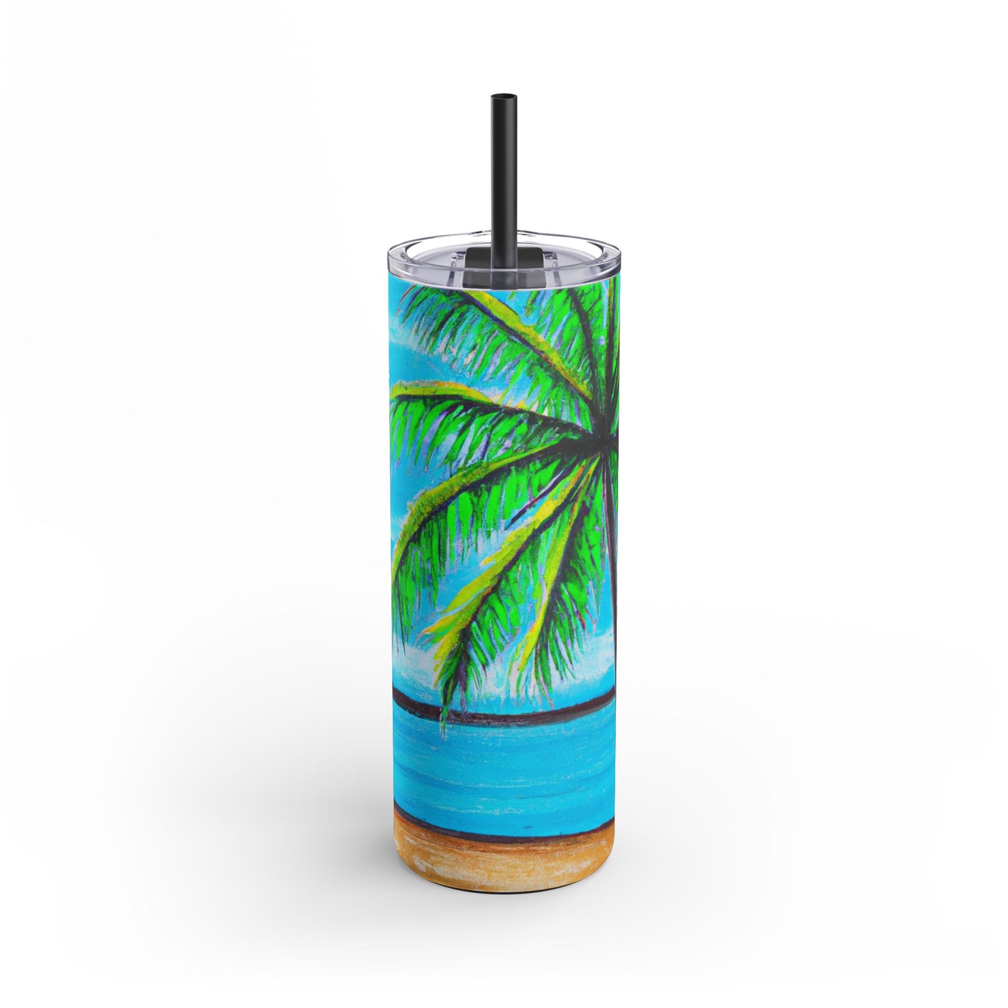 20oz Matte Tumbler, 7 Colors - Stylish Travel Cup - Calm Beach