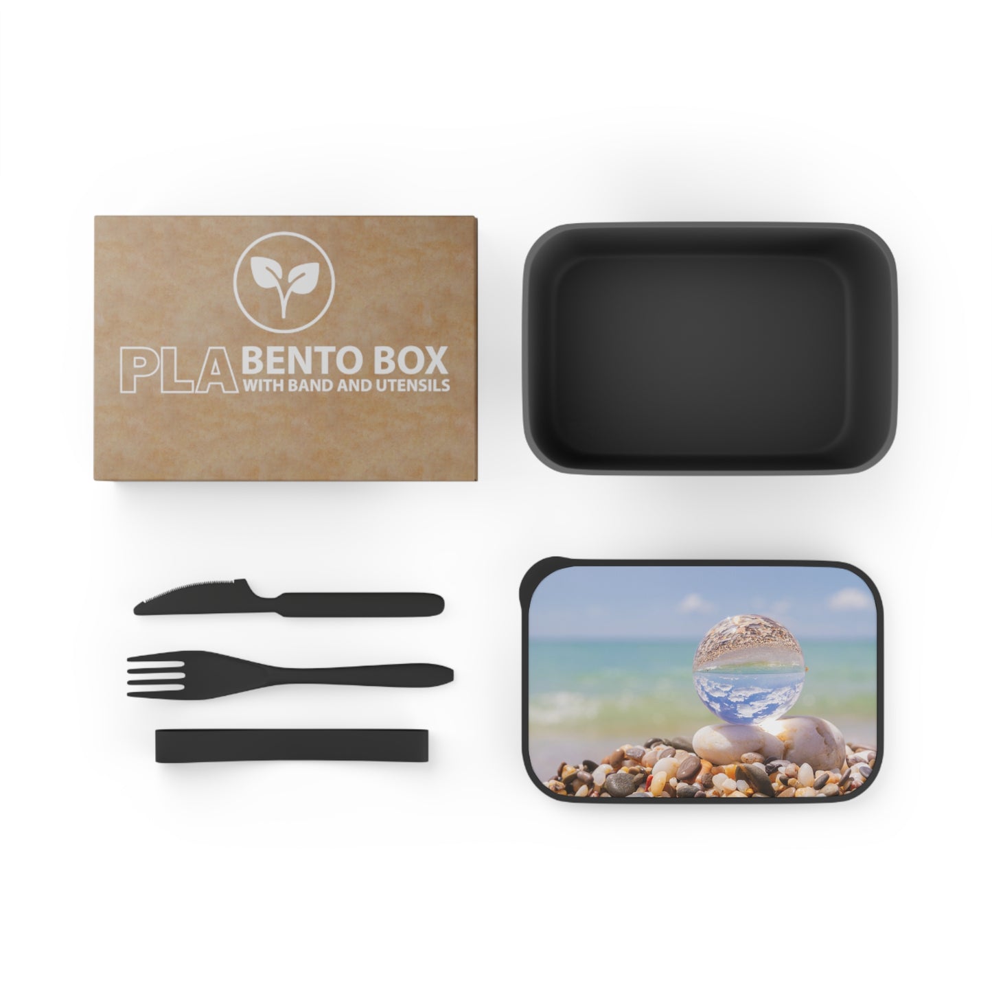 Bento Box with Utensils - Crystal Ball Beach Balance