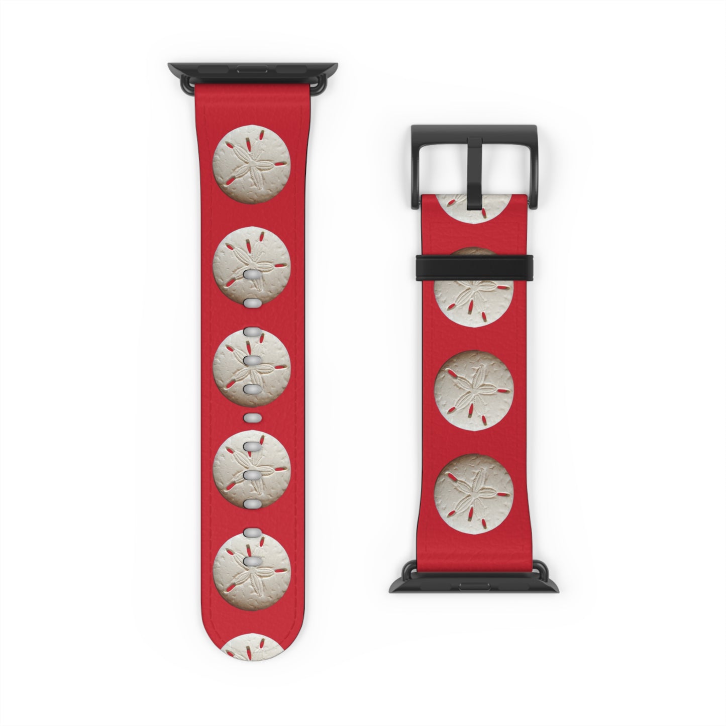 Apple Watch Band - Sand Dollar Parade, dark red