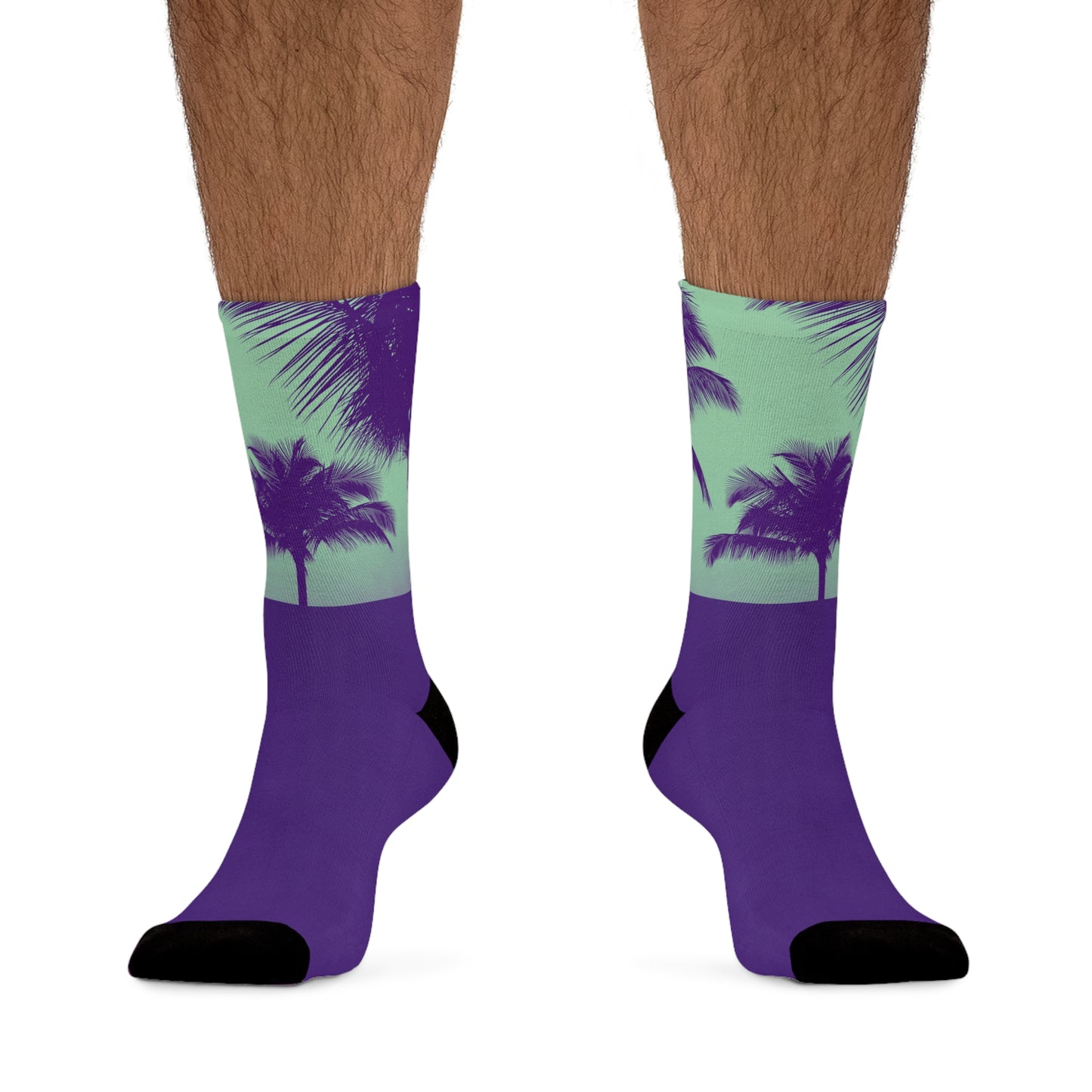 Recycled Poly Socks, Palm Glow Mint