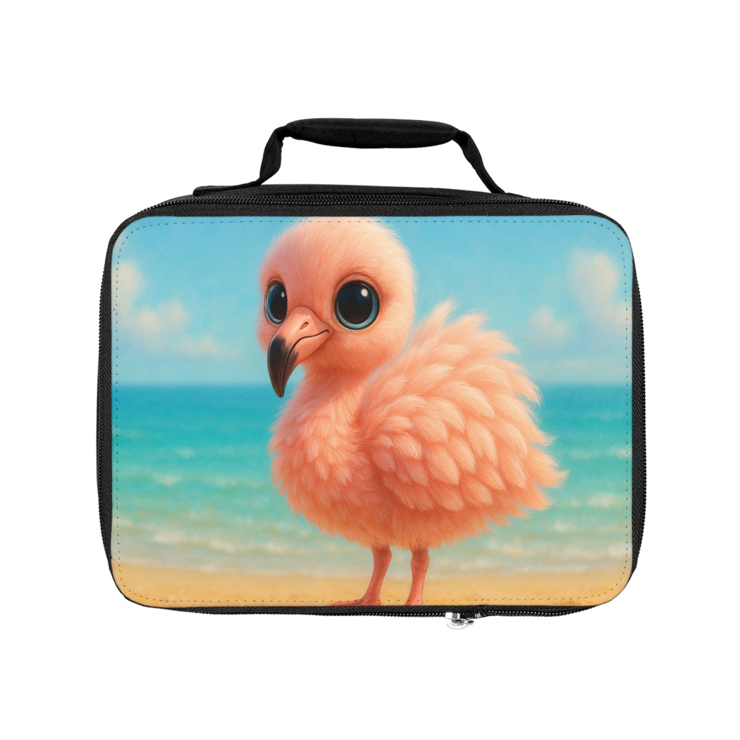 Baby Flamingo Lunch Bag - Eco-Friendly Insulated Tote, Adult and Child Lunchbox / Perfect for Picnics, Beach Outings