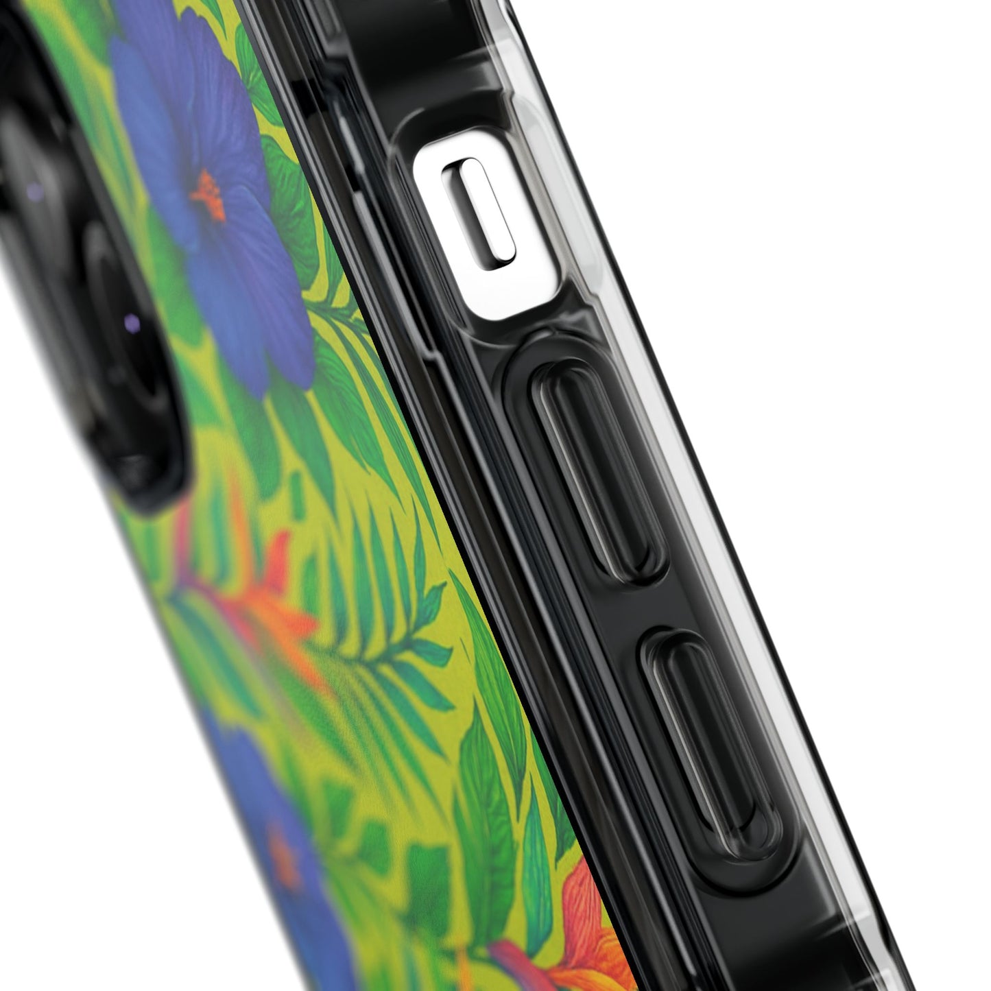 Midnight Flower Lime Magnetic Clear Phone Case, Many Models