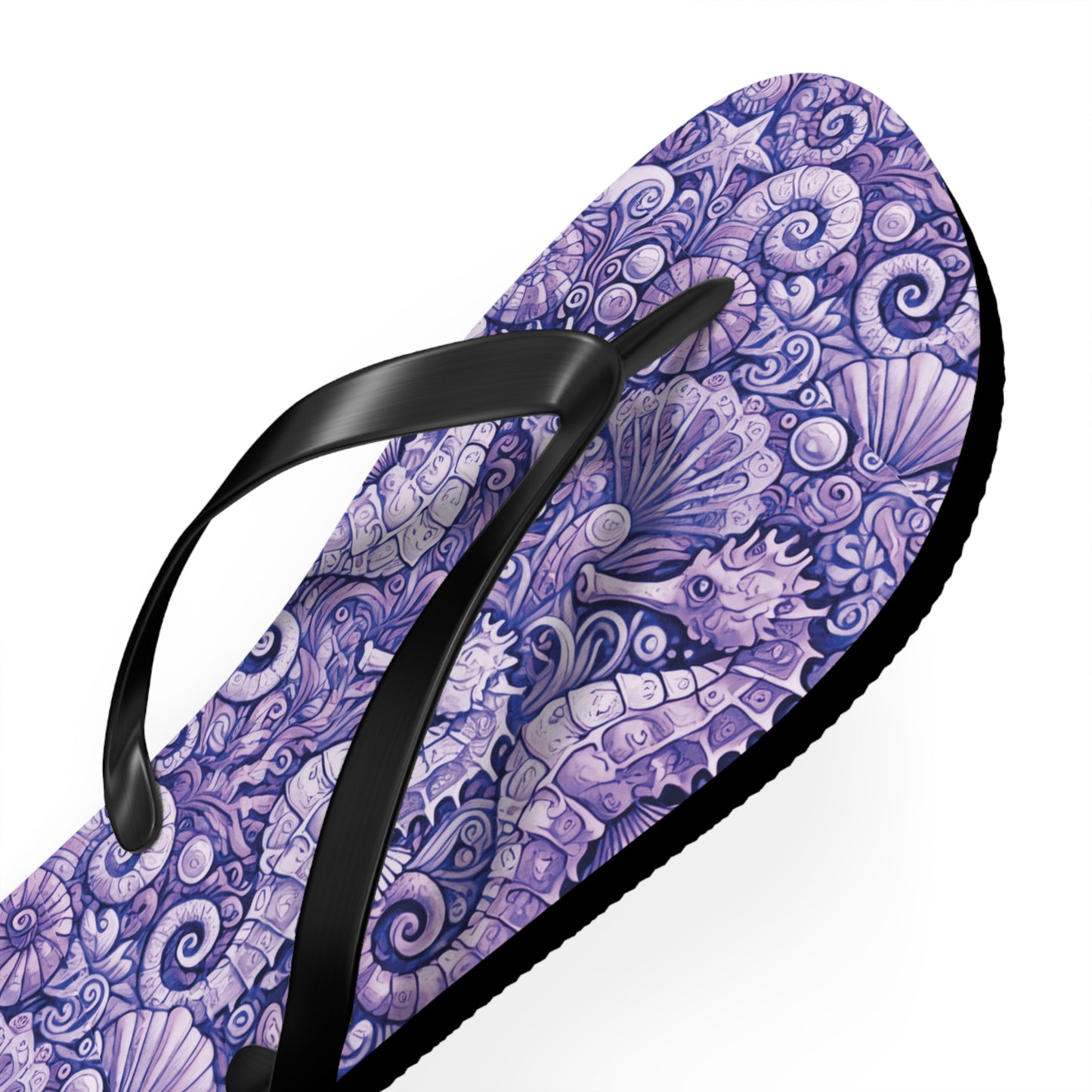 Flip Flops - Seahorses/Amethyst