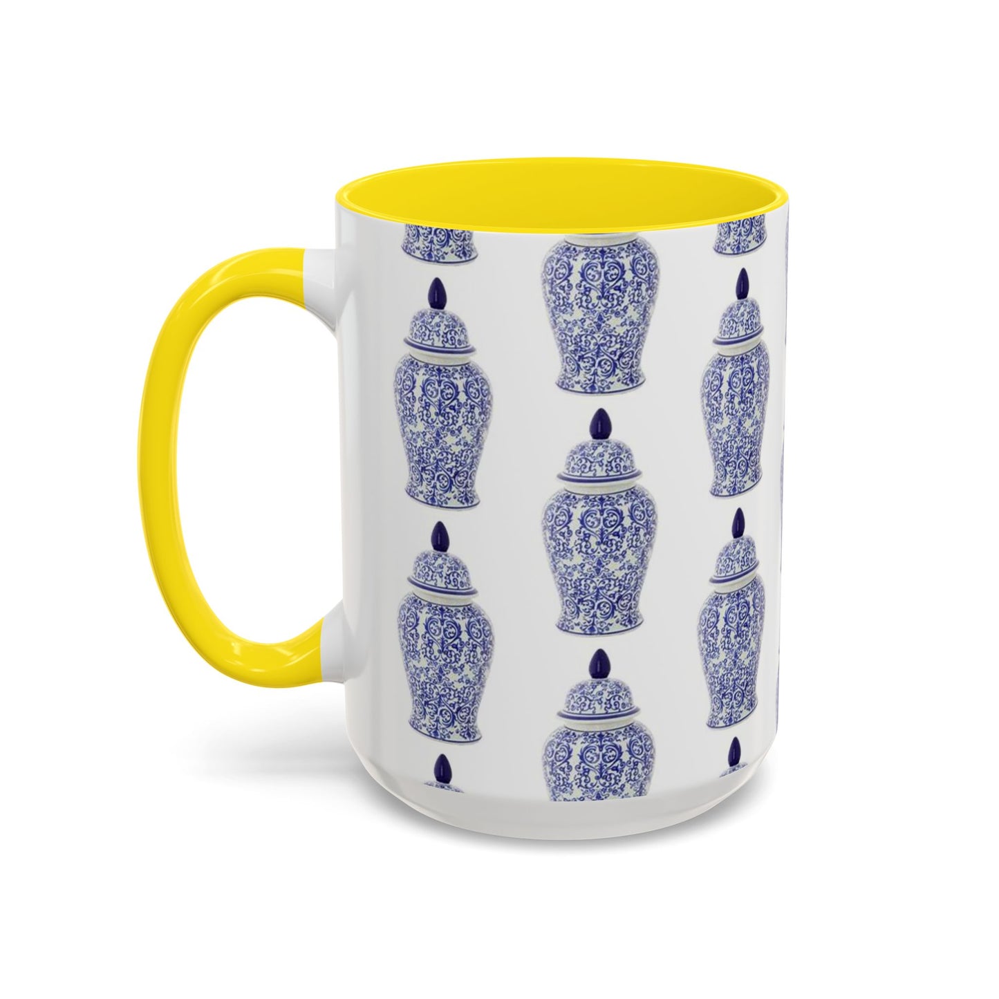 Accent Coffee Mug (11, 15oz), Blue Ginger Jar, Various Colors