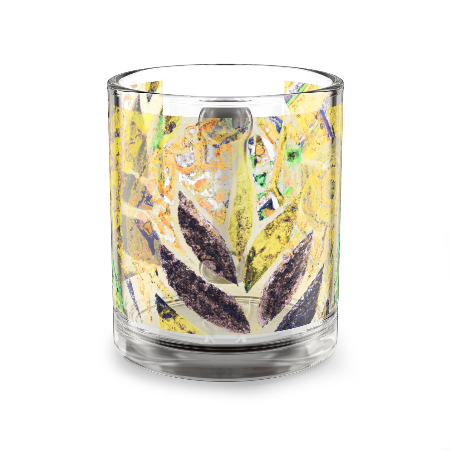 Tropical Glass Mug - 10oz Coffee Cup / Amazon Whimsy Yellow