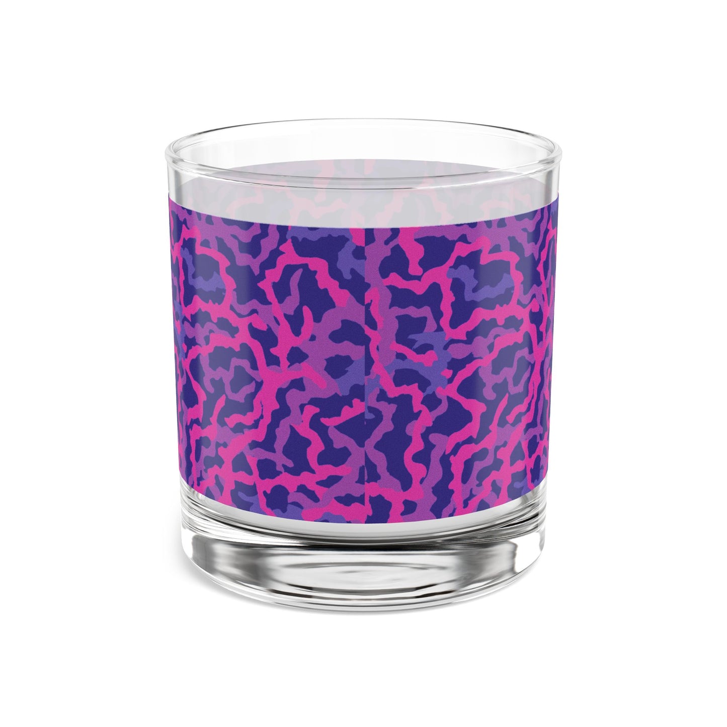 Tropical Paradise Rocks Glass - 10oz Colorful Coral Threads/Heatwave Design