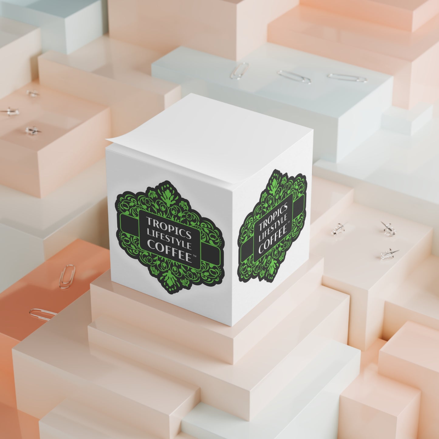 Note Cube - Tropics Lifestyle Coffee logo art