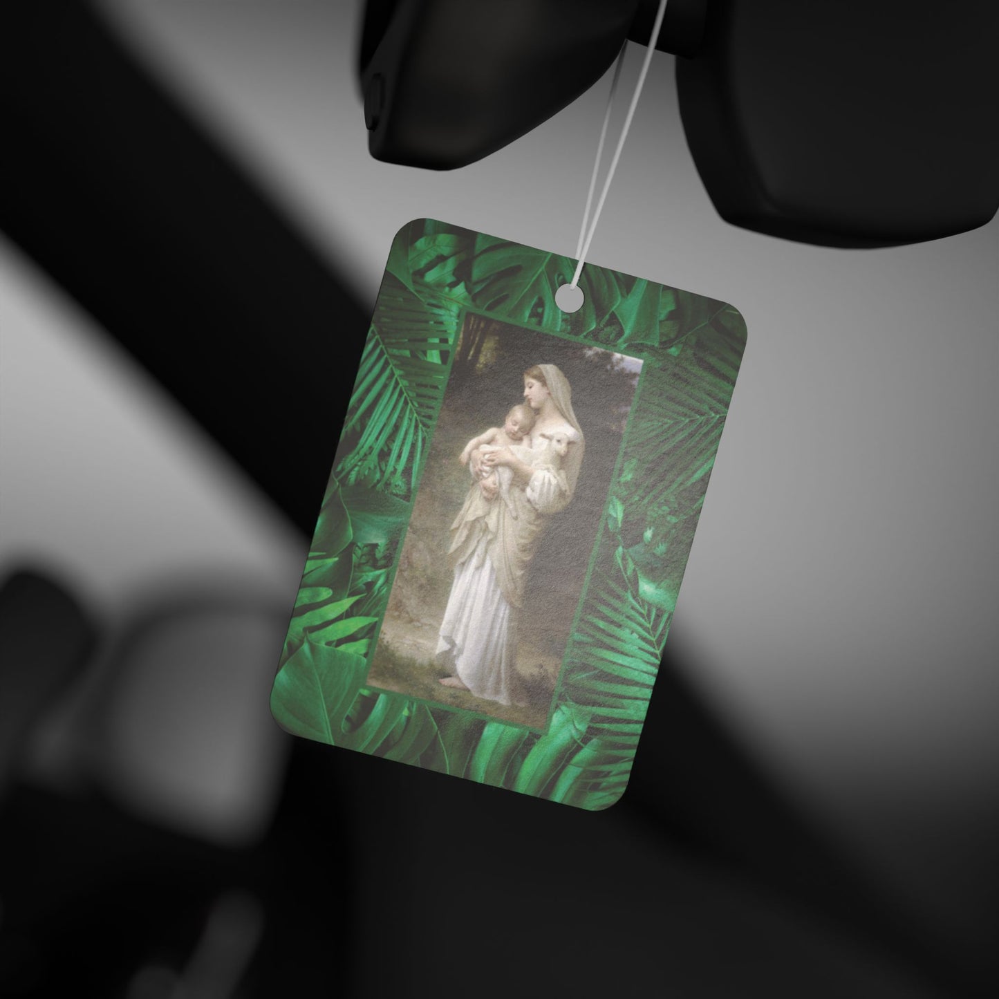 Car Air Freshener - Tropical "Innocence" / Mary, Baby Jesus and Lamb, Religious