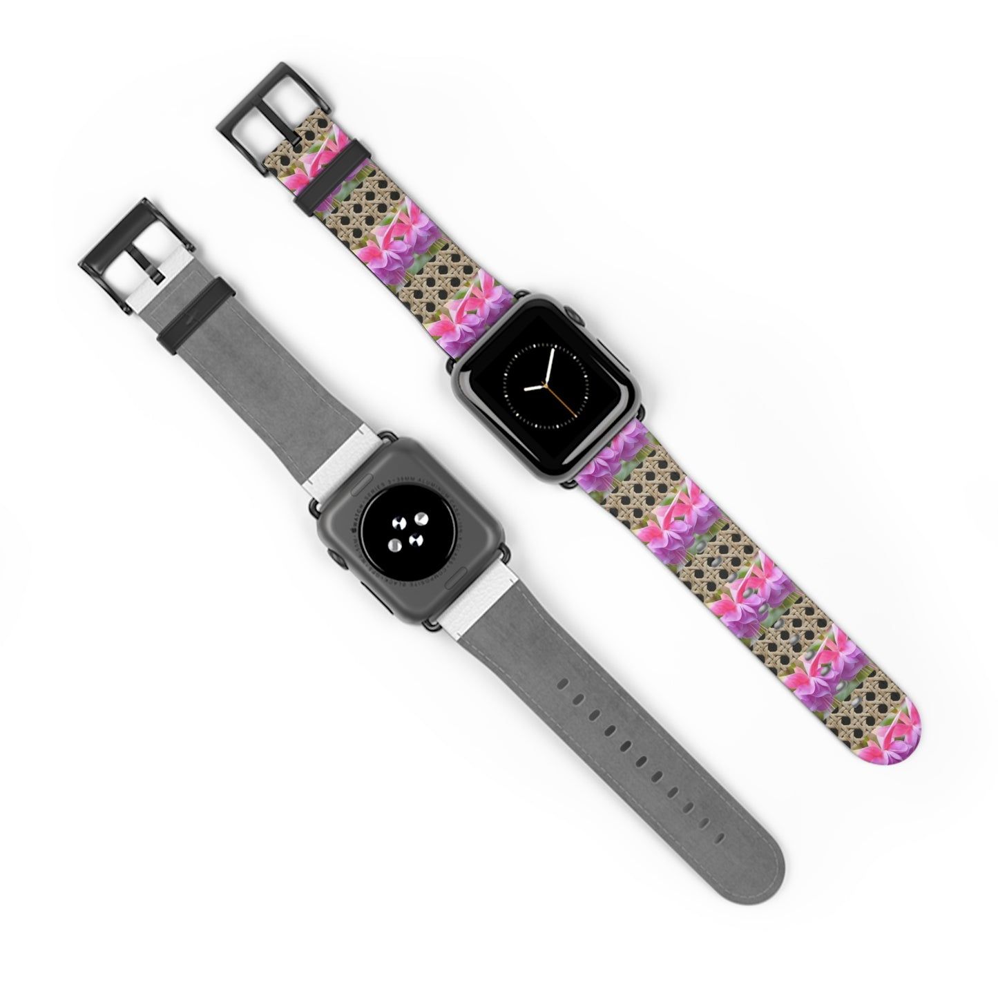 Apple Watch Band - Tropical Wicker and Two Fuchsias
