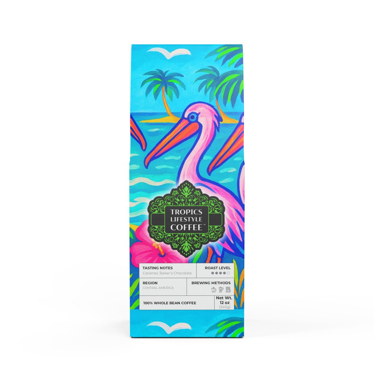 Cocoa Palms Blend™ (Medium-Dark Roast) Specialty Grade Craft Coffee / Pelican Party