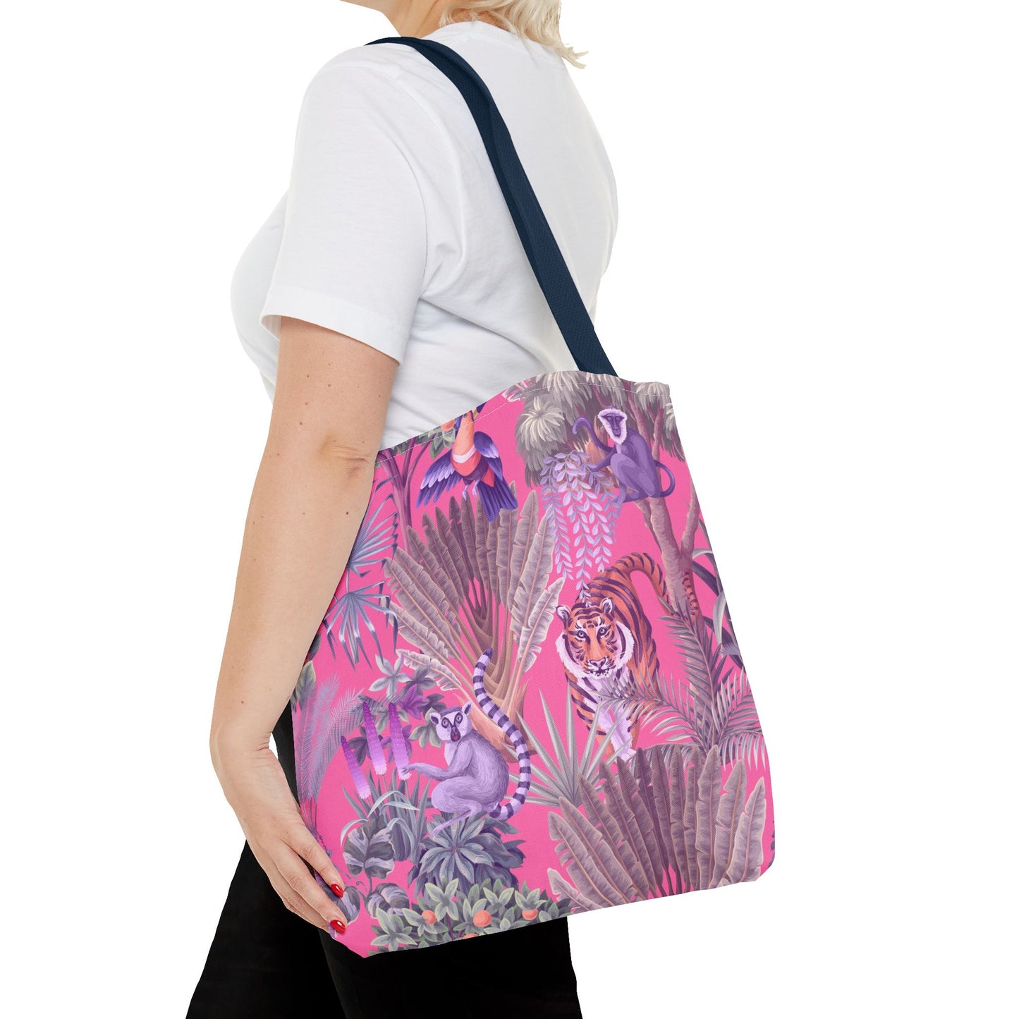 Tiger Haven, Pink Tote Bag - 3 Sizes