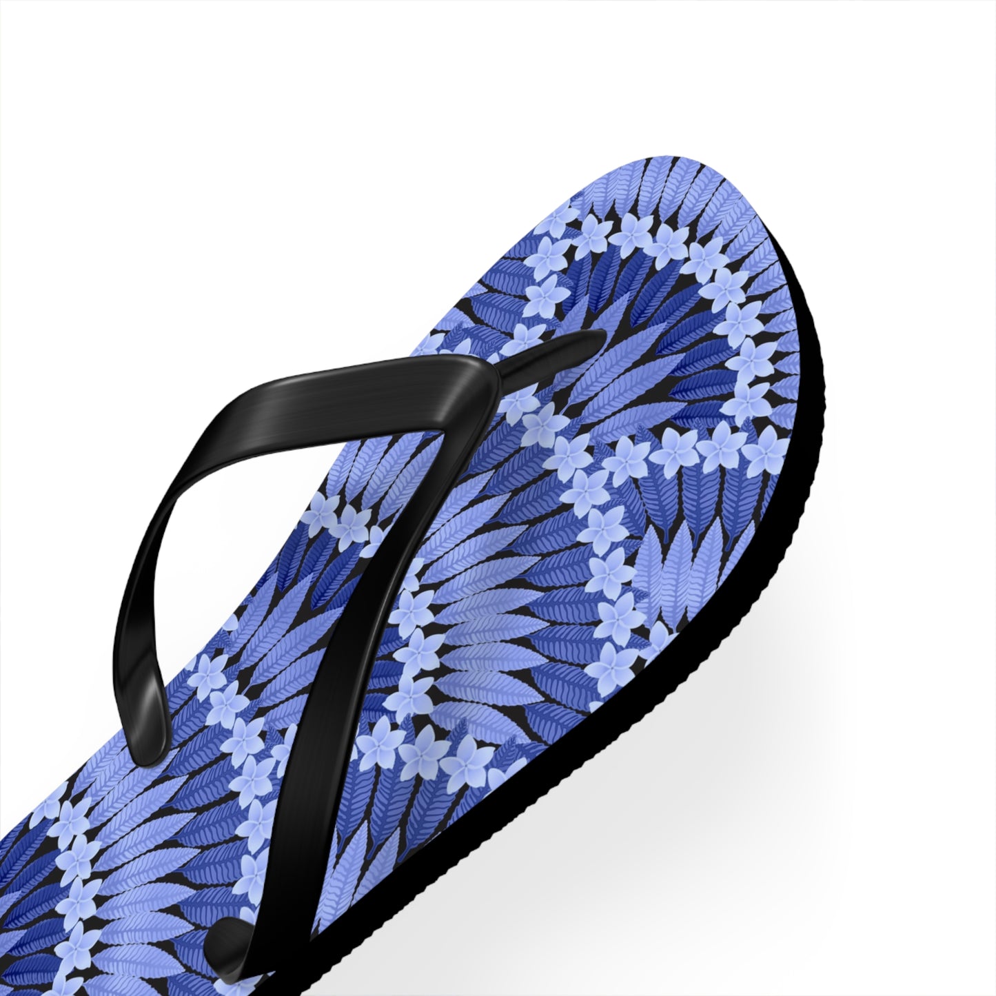 Flip Flops - Plumeria and Palms, Blue