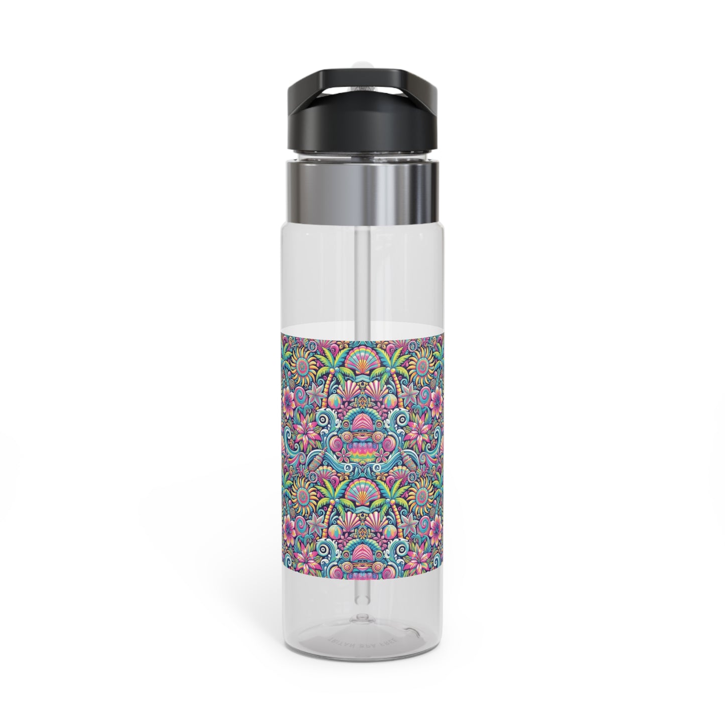Tropical 20oz Tritan Sport Water Bottle -  Leakproof, Lightweight, BPA-Free / Happy Tropics, Repeat
