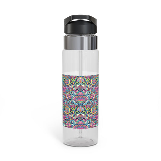 Tropical 20oz Tritan Sport Water Bottle -  Leakproof, Lightweight, BPA-Free / Happy Tropics, Repeat
