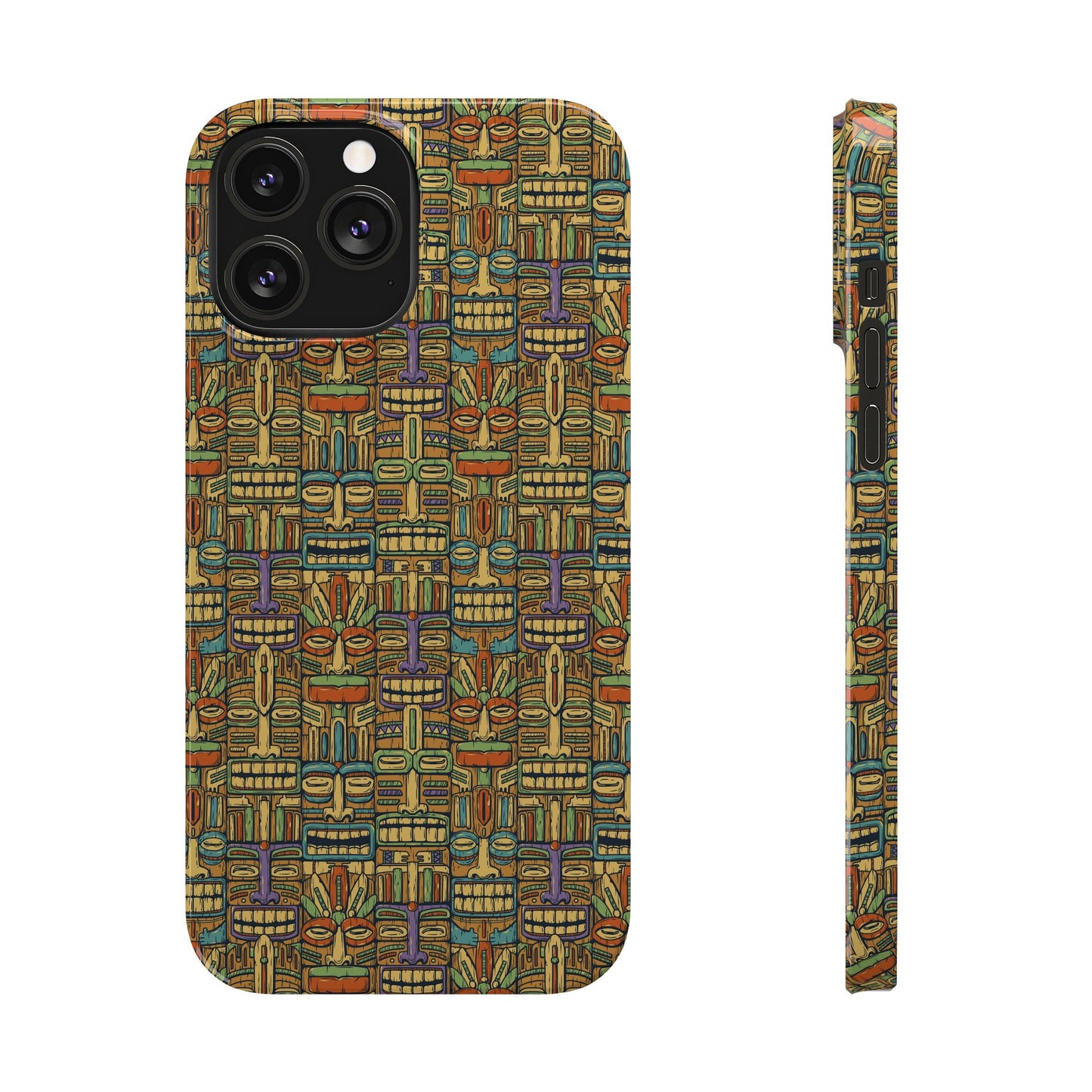 Slim Phone Cases - Colorful Tiki Party