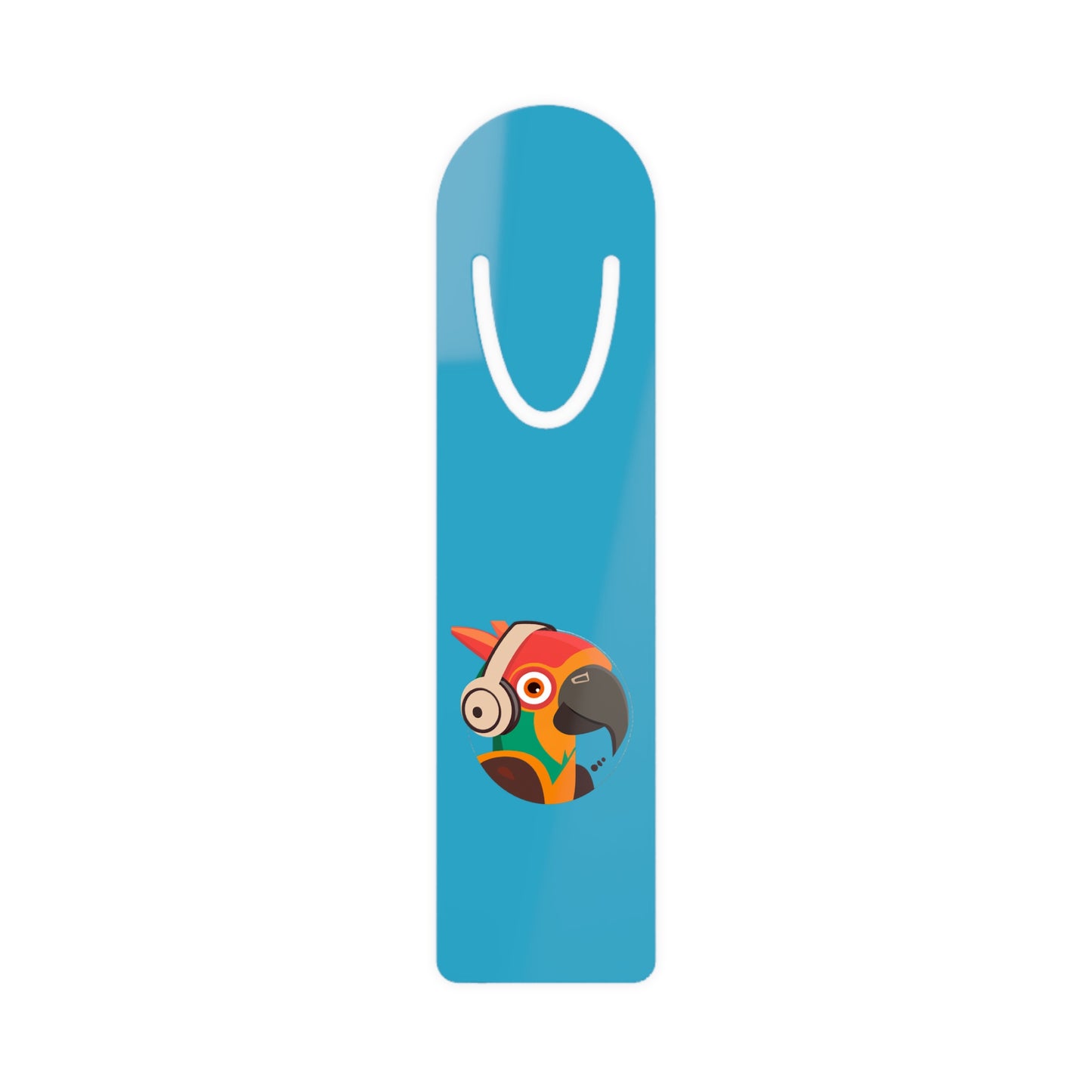 Bookmark - Aluminum, Tropical Toile, Rockin' Out Parrot Turquoise