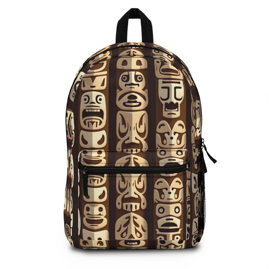 Tropical Backpack  / Funny Tiki Totems