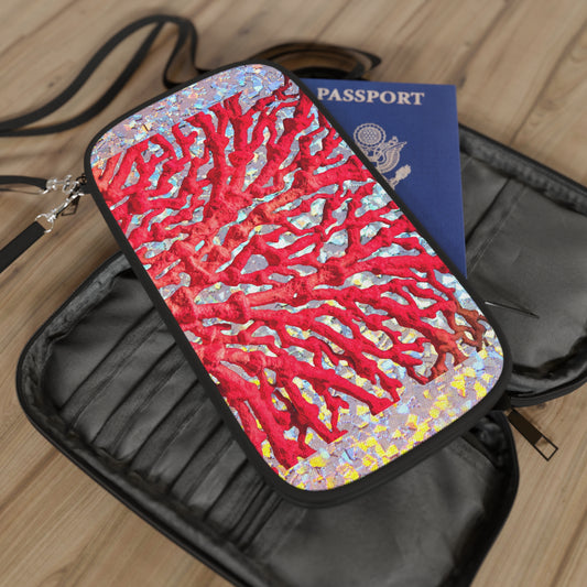 Passport Wallet – Perfect for Travelers & Adventurers / Disco Red Coral