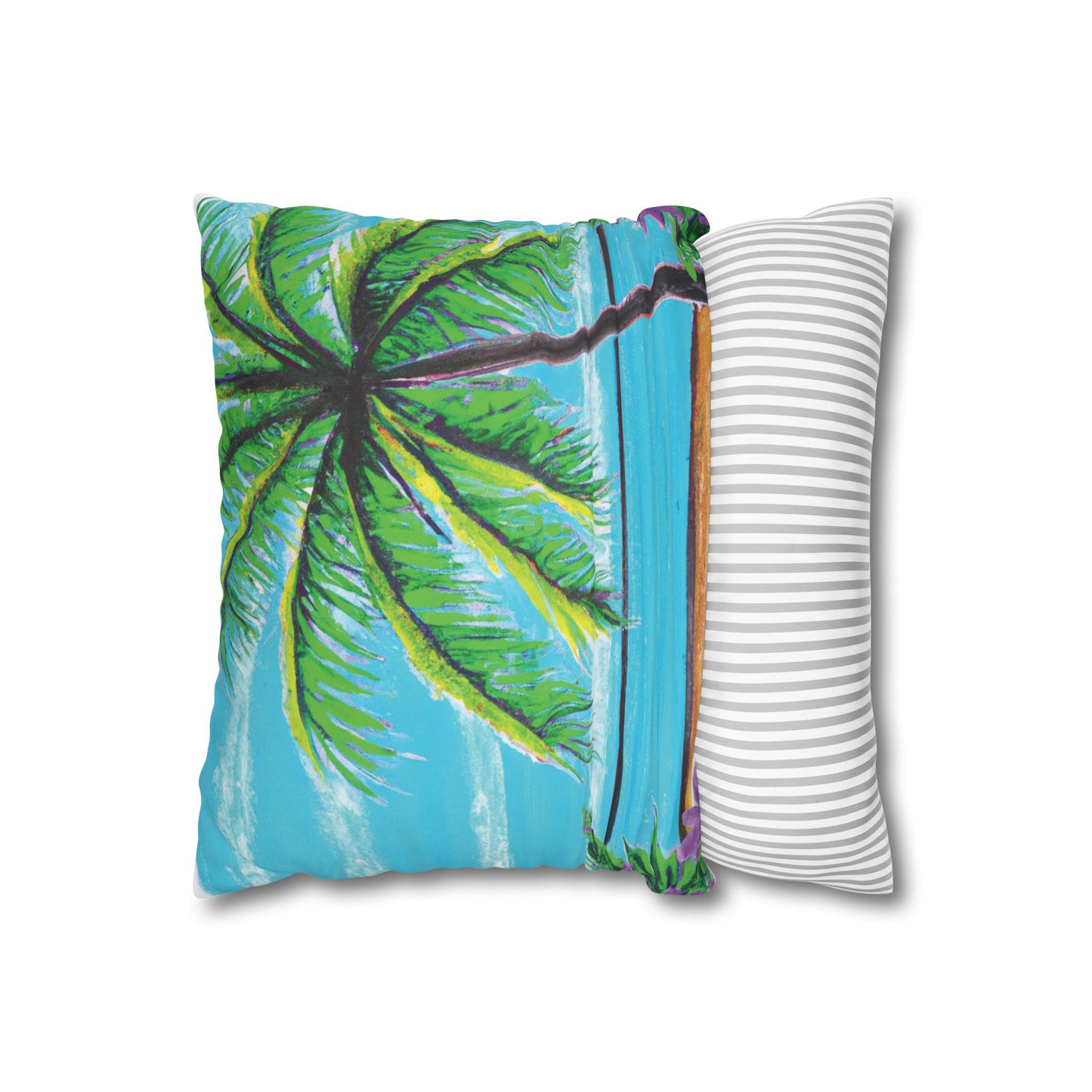 Faux Suede Square Pillowcase - Calm Beach