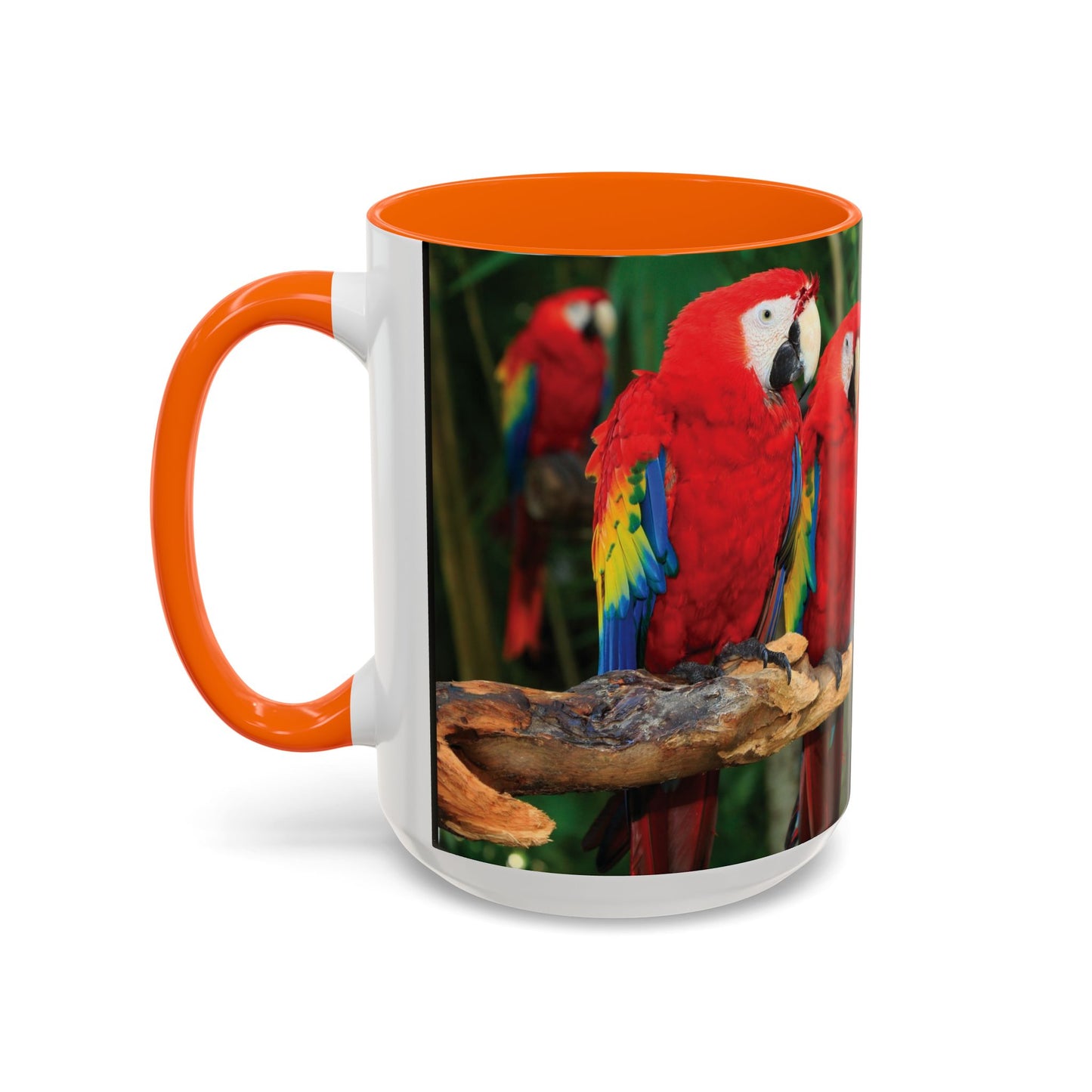 Parrot Accent Coffee Mug (11, 15oz), 8 Colors - Extra Puffy