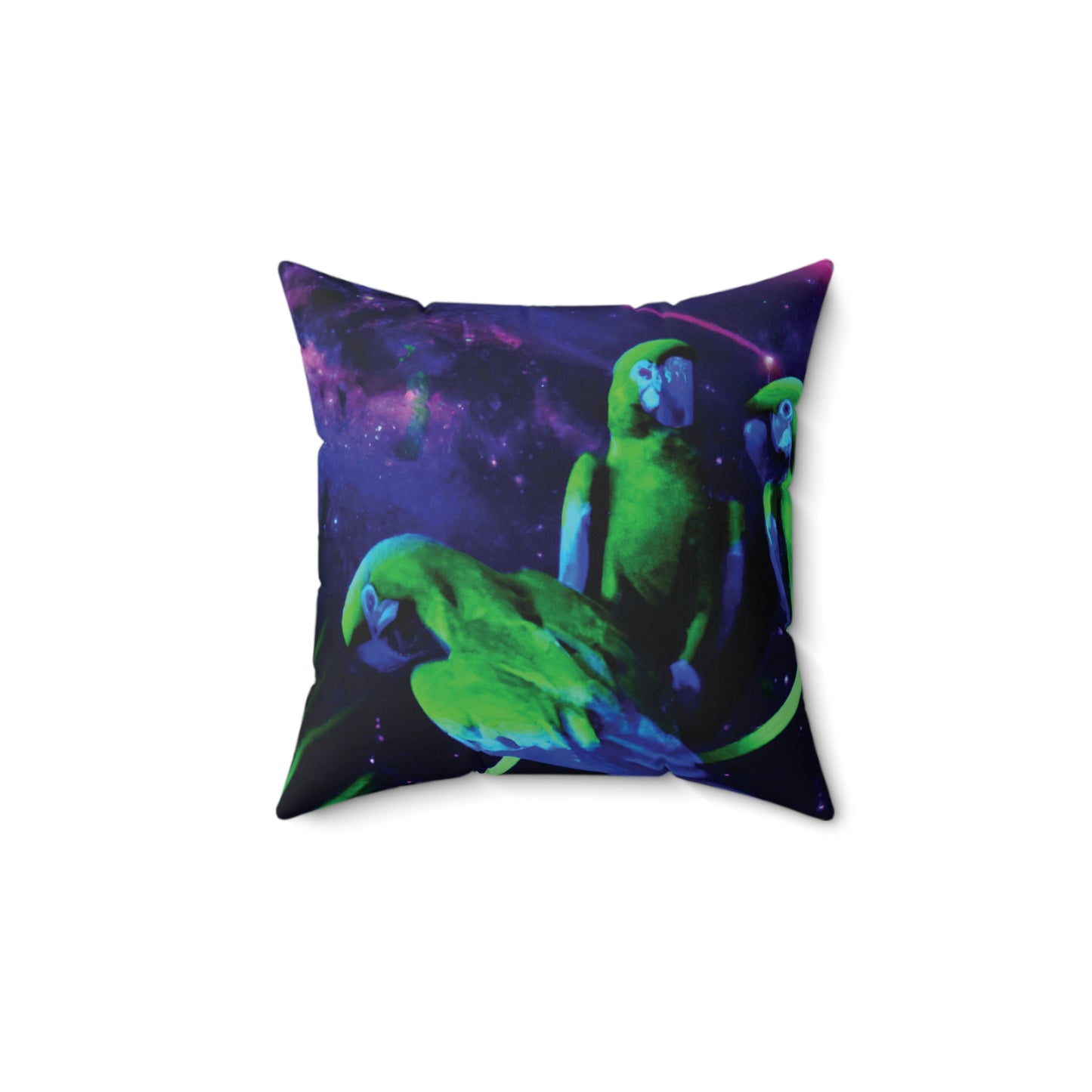 Decorative Pillow - Accent Cushion, 4 Sizes / Galactic Parrots
