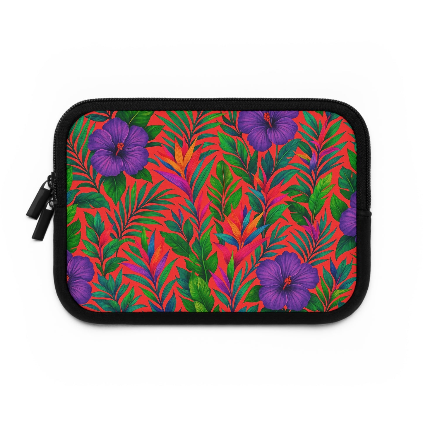 Tropical Laptop Sleeve, 5 Sizes - Perfect for Beach Lovers & Students / Midnight Flowers