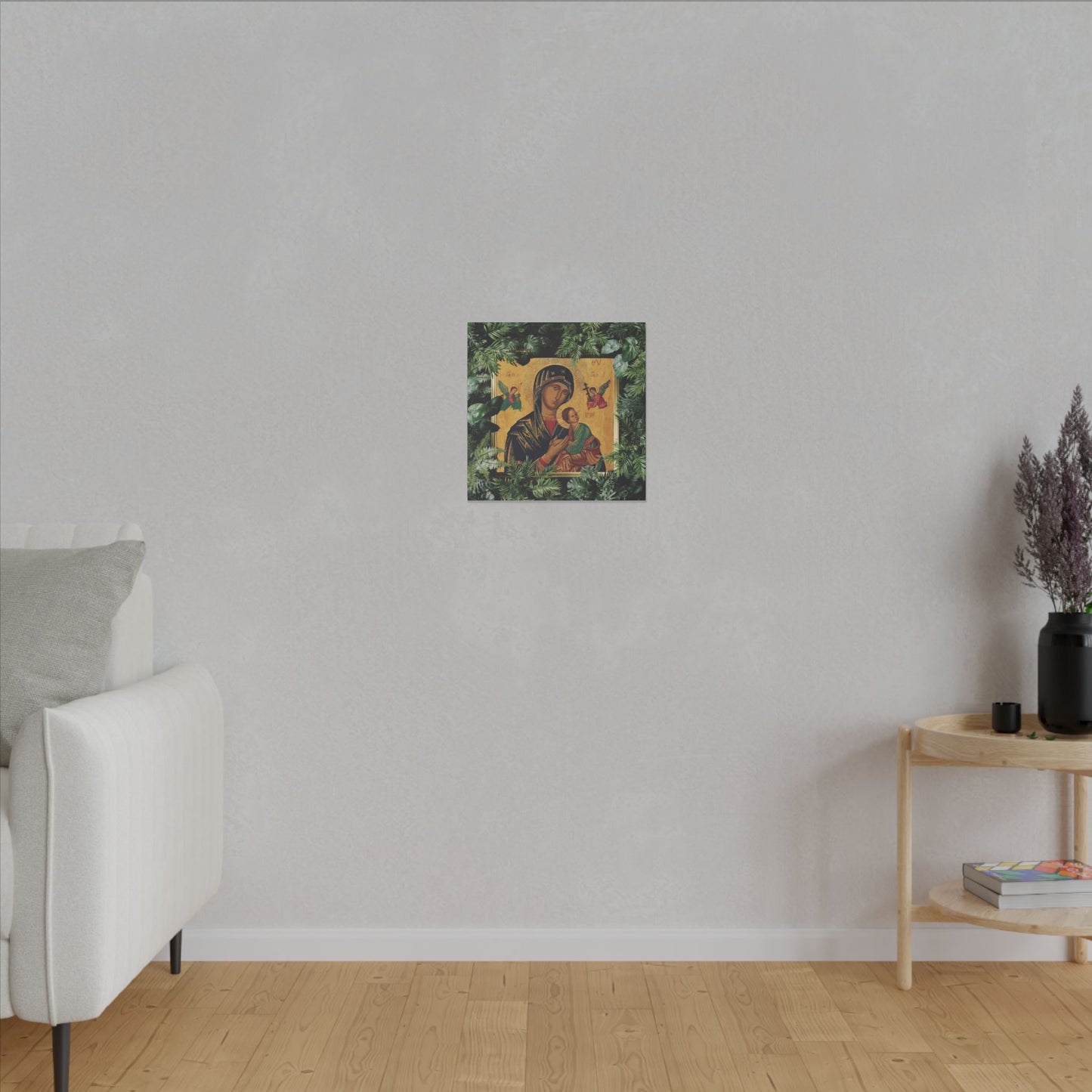 "Tropical Our Lady of Perpetual Help" Canvas Artwork - Stretched Canvas Print / Virgin Mary